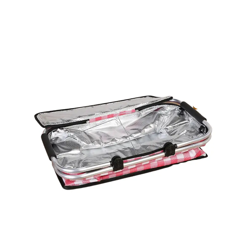 Bolso Termico Plegable Negro Cooler Canasta Picnic 2
