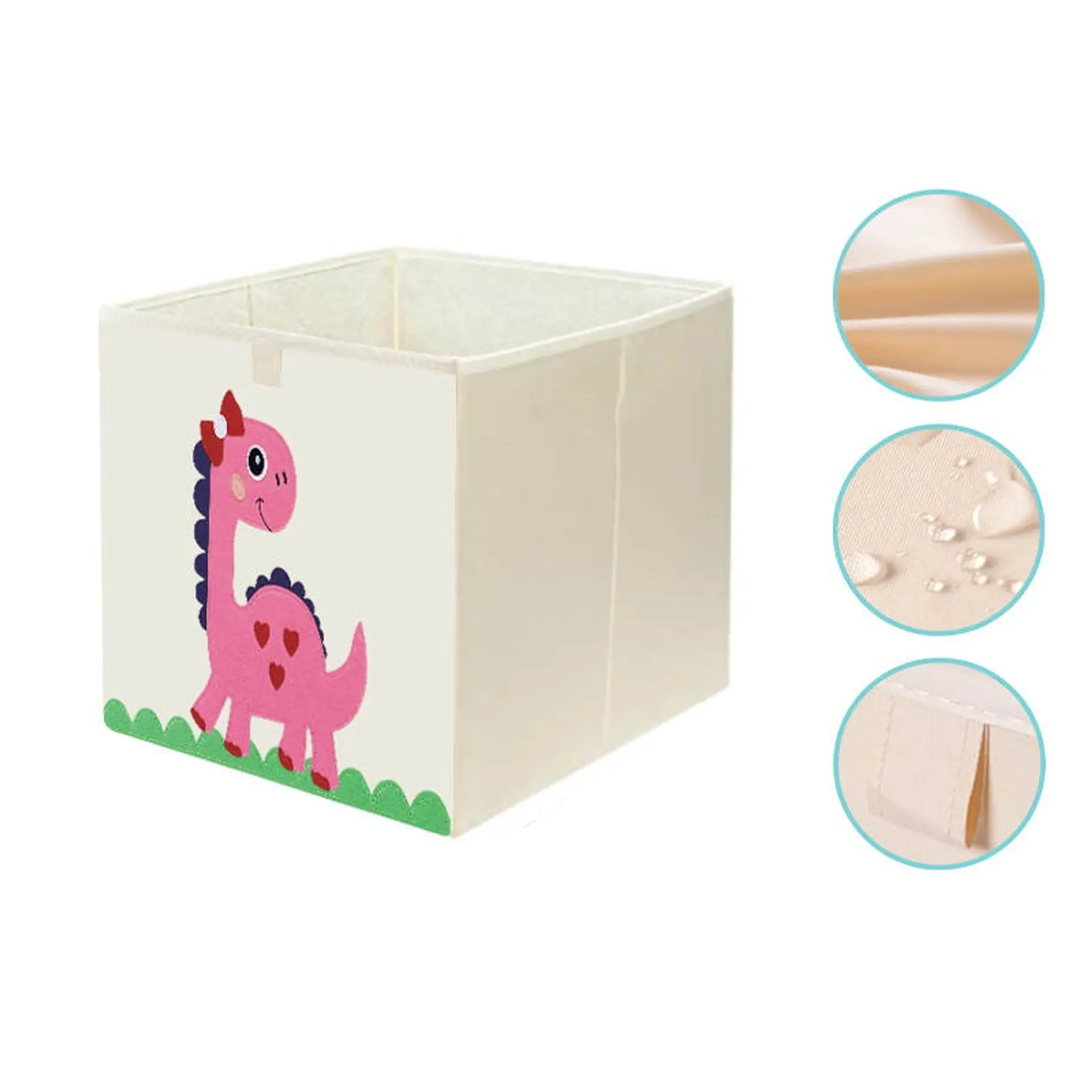 Caja Almacenamiento Juguetes Organizadora Infantil Dino Rosa 5