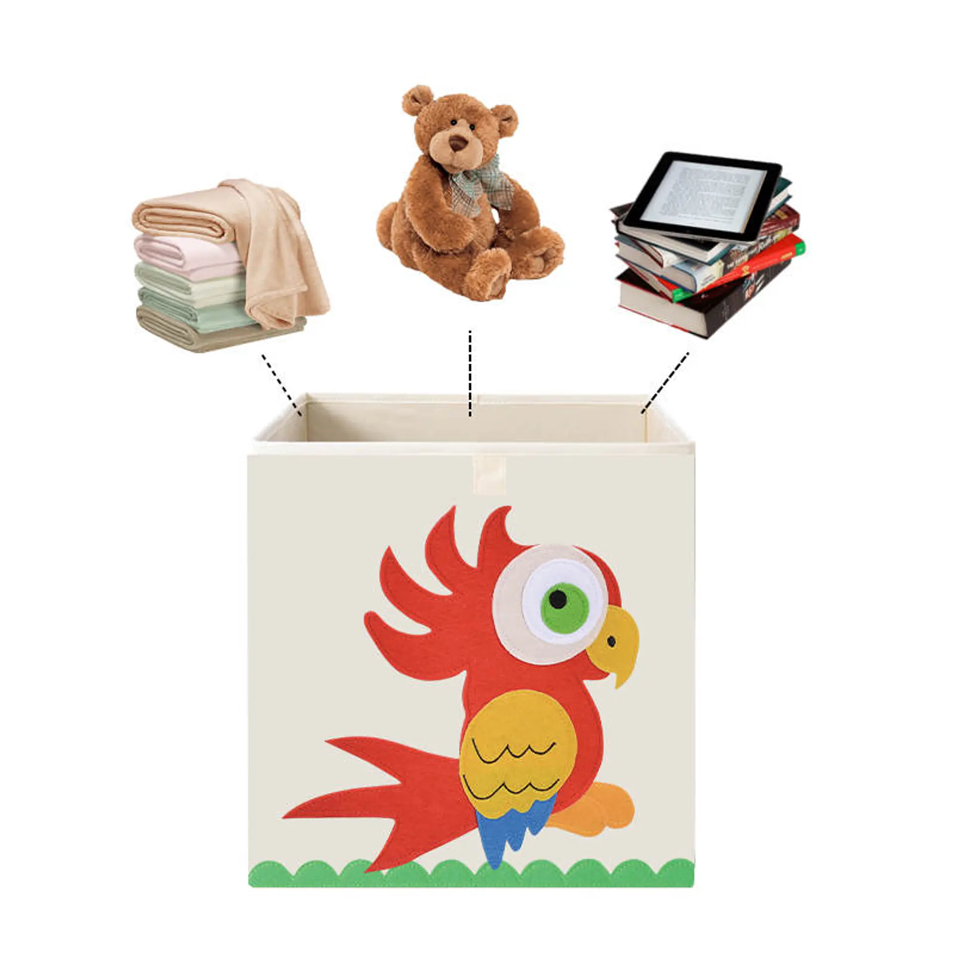 Caja Almacenamiento Juguetes Organizadora Infantil Loro 3