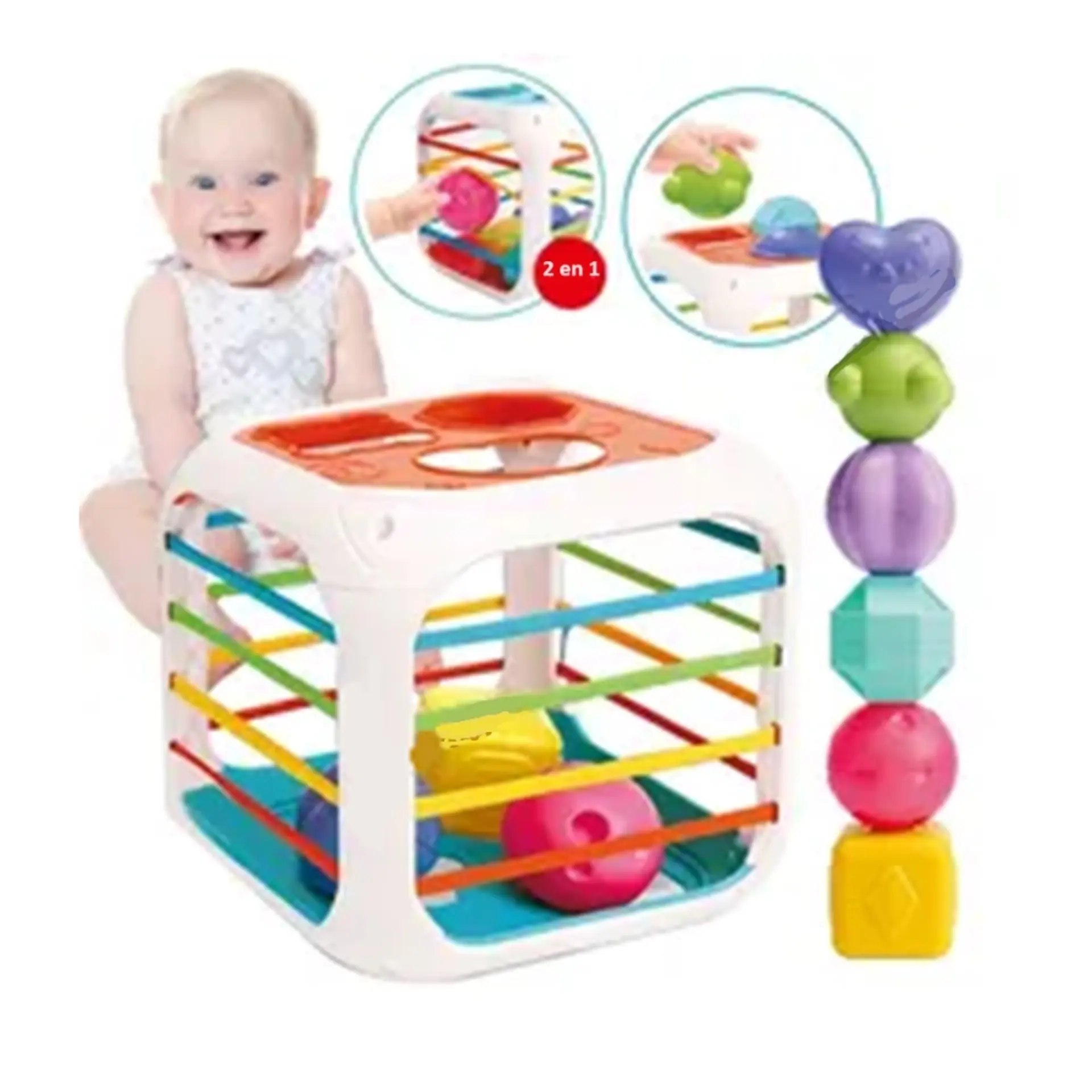Cubo Sensorial Encaje Juguete Didáctico 4