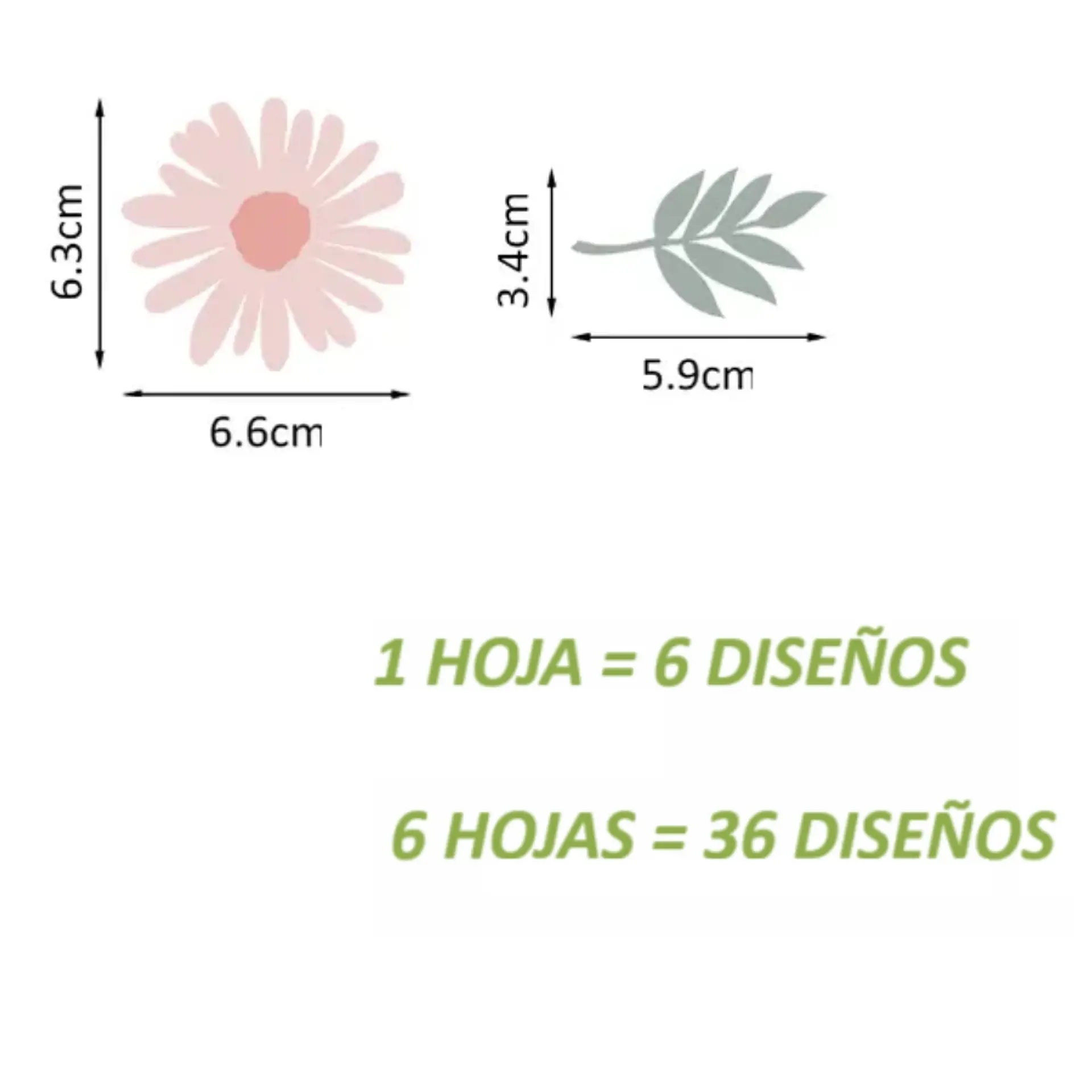 Stickers Adhesivo Pegatinas Decoración De Pared Margaritas  2