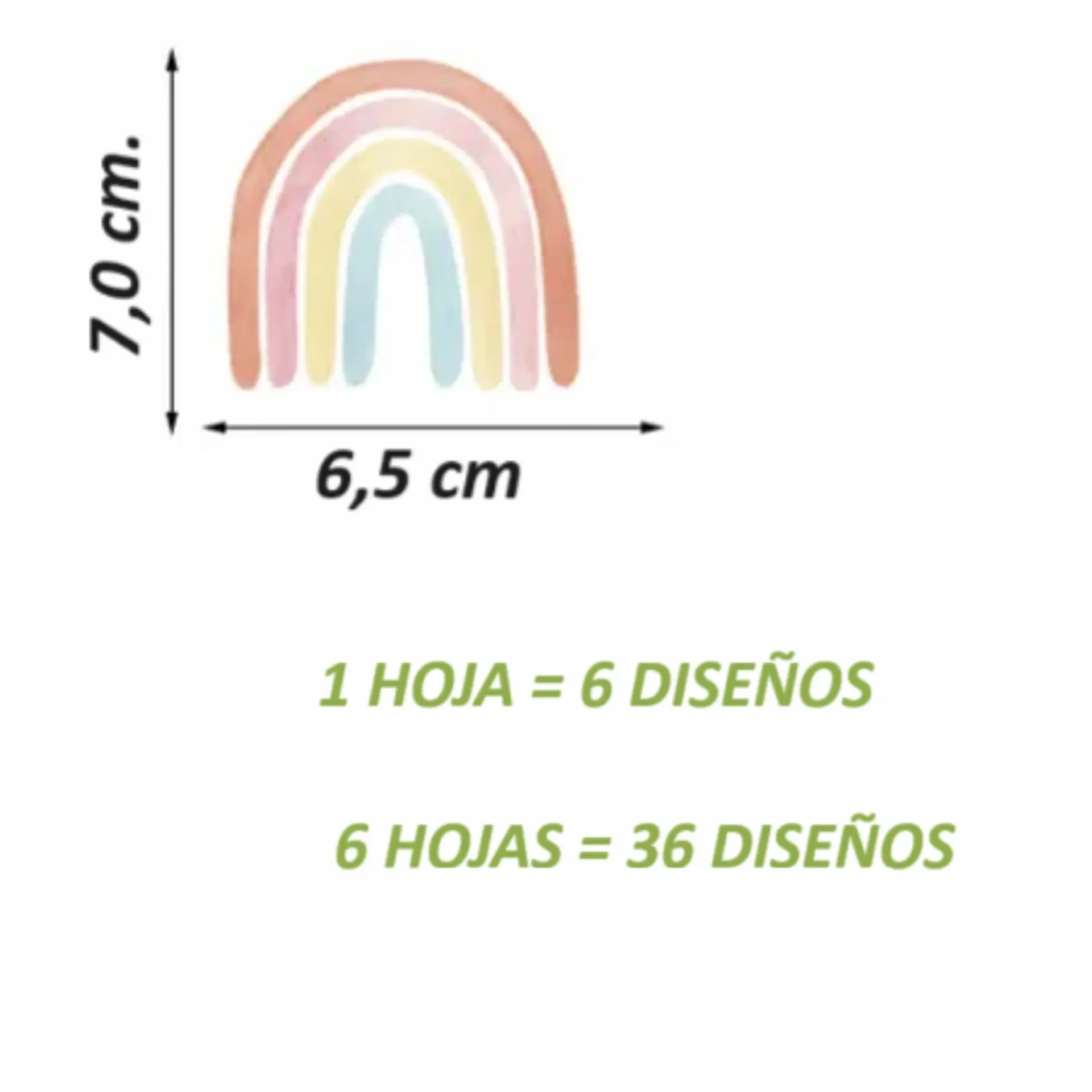 Stickers Adhesivo Pegatinas Decoración De Pared Arcoiris  3