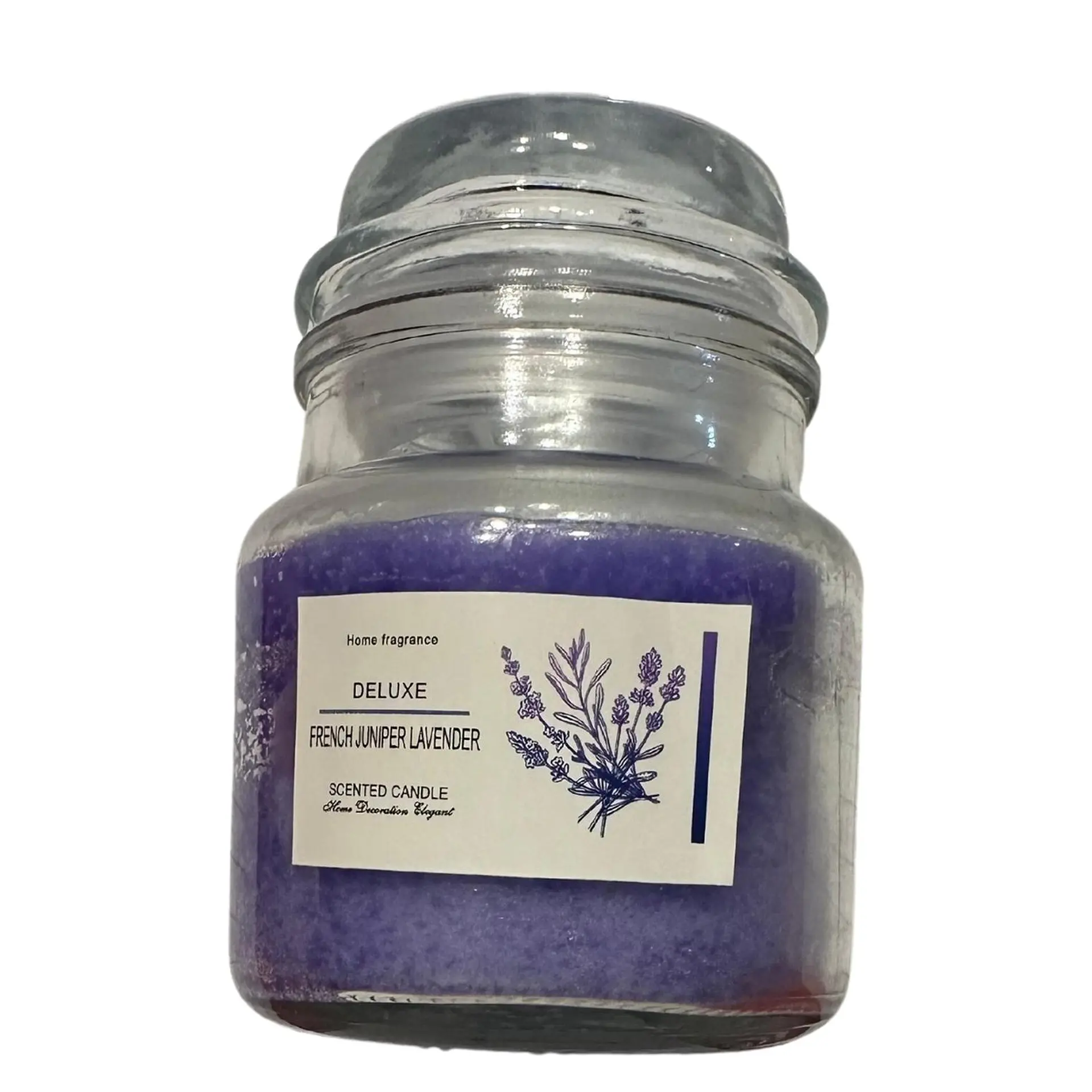 Vela Aromatica Lavanda Tapa Vidrio Para Calma y Abundancia 1