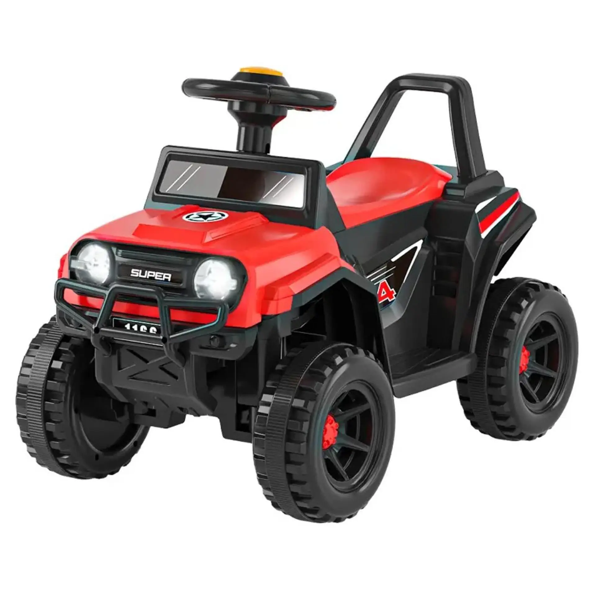 Moto Batería Eléctrico Infantil Rock Rojo Juguete  1