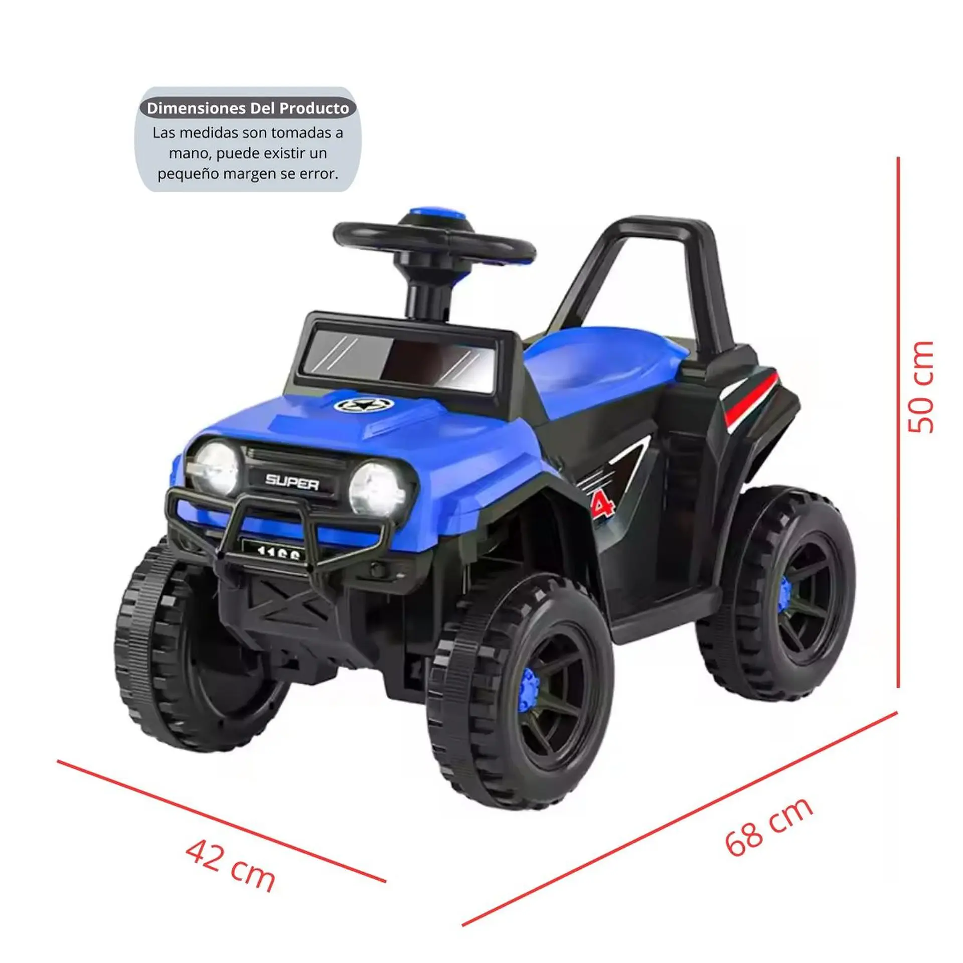 Moto Batería Eléctrico Infantil Rock Azul Juguete  3