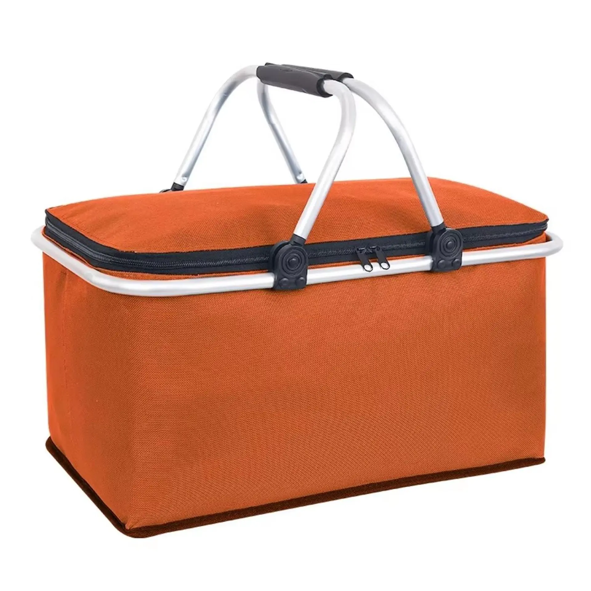 Bolso Termico Plegable Naranja Cooler Canasta Picnic 1