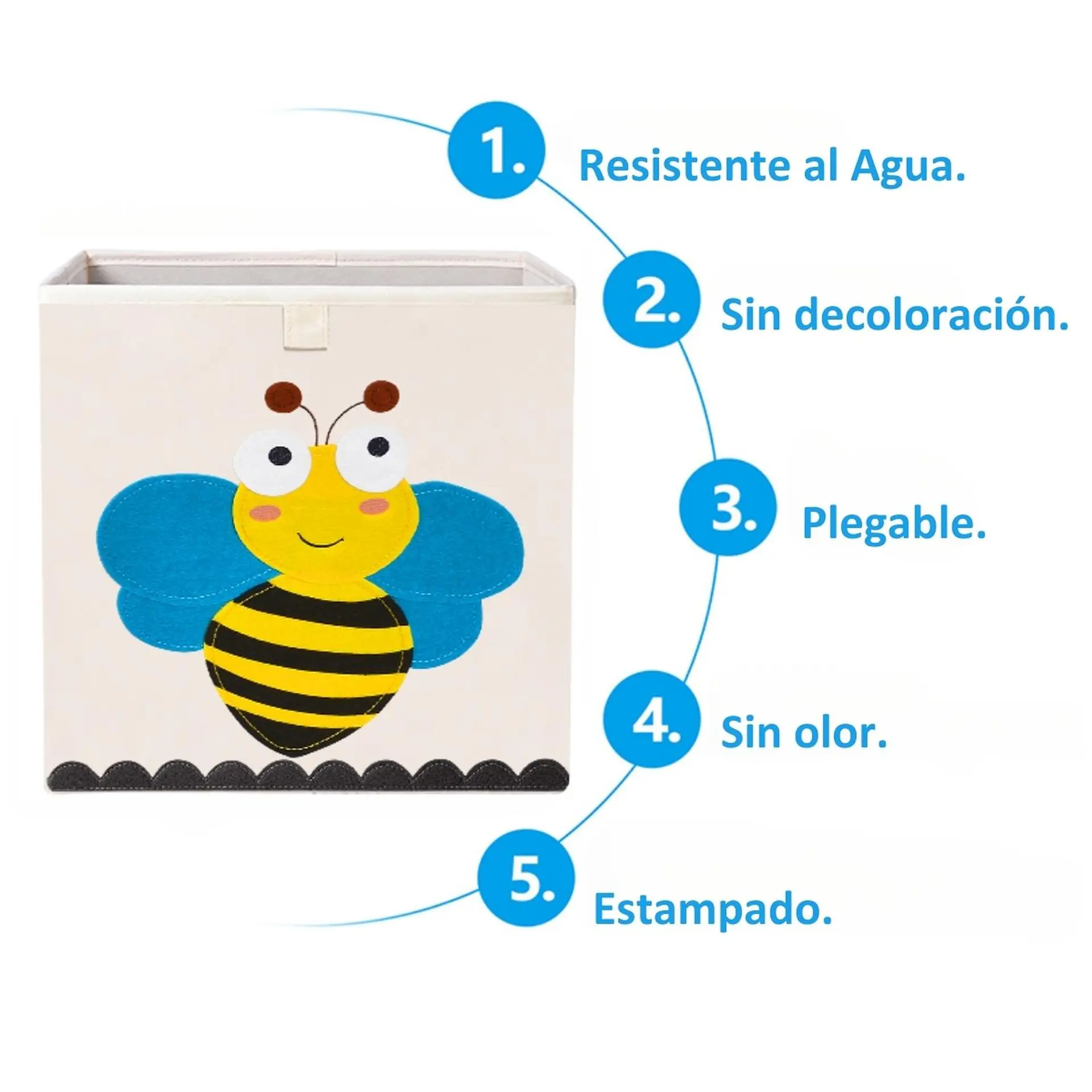 Caja Organizadora Juguetes Ropa Infantil Abeja 5