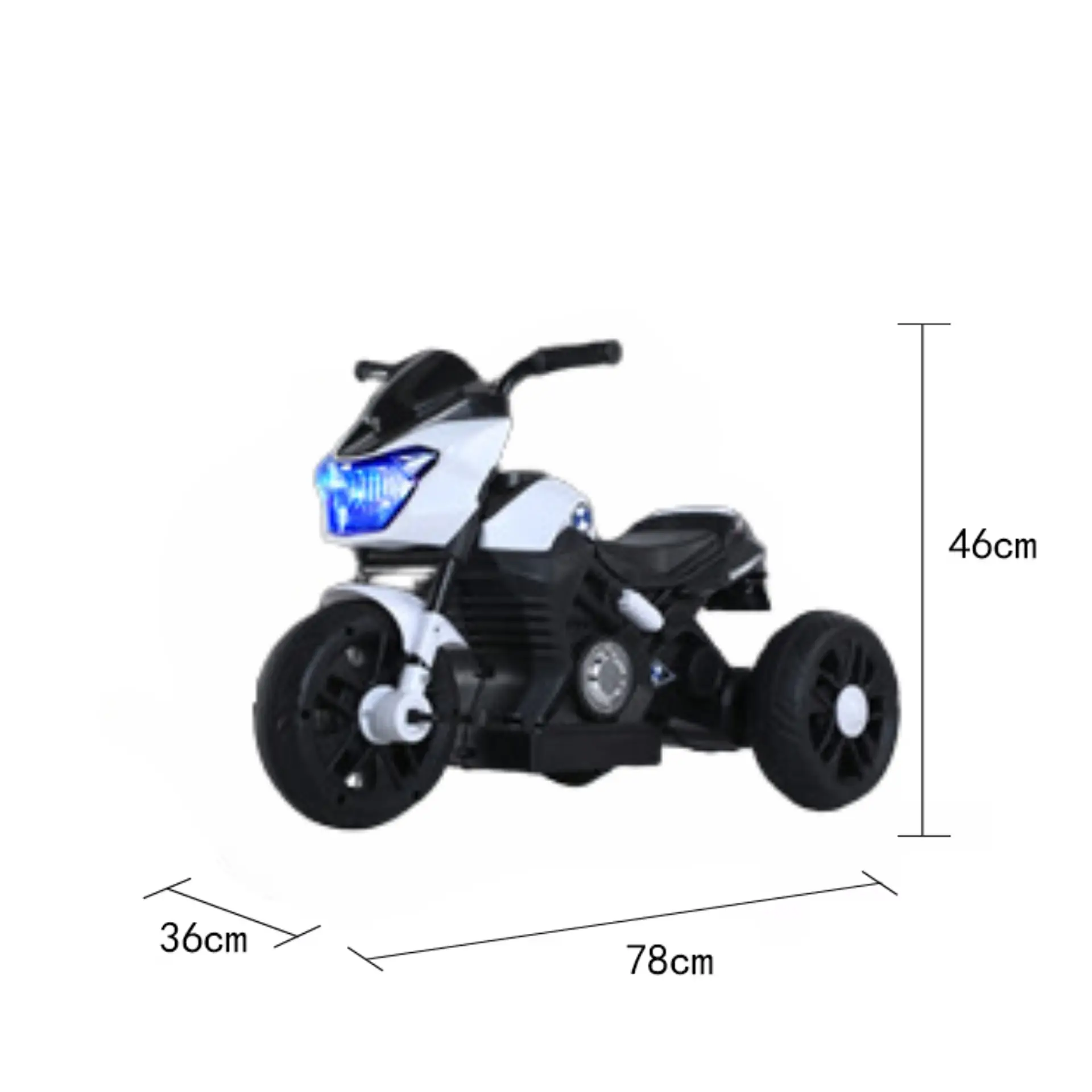 Moto Batería Eléctrico Infantil Hunt Blanca Juguete  2