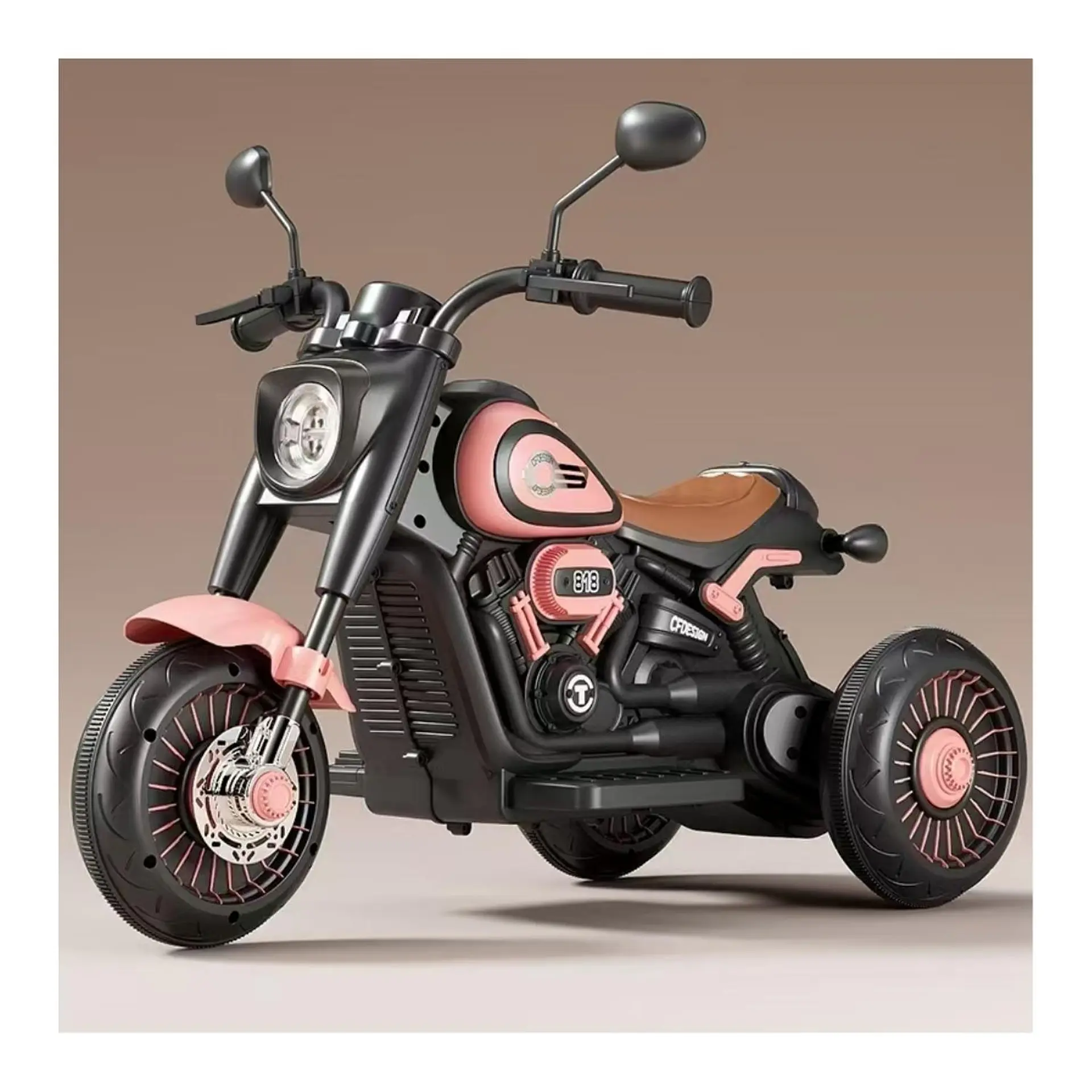 Moto Batería Eléctrico Infantil Neo Rosa Juguete  3