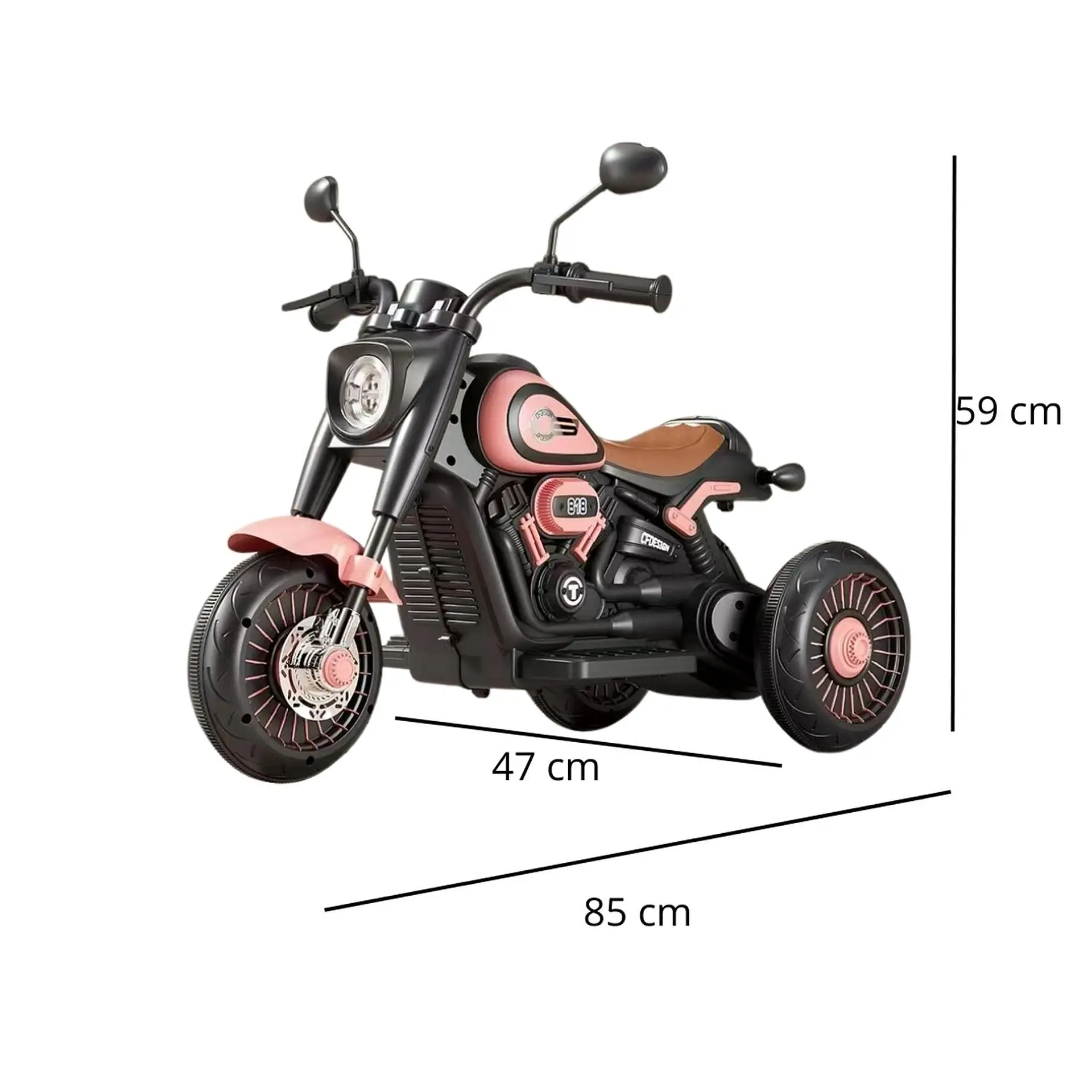 Moto Batería Eléctrico Infantil Neo Rosa Juguete  4