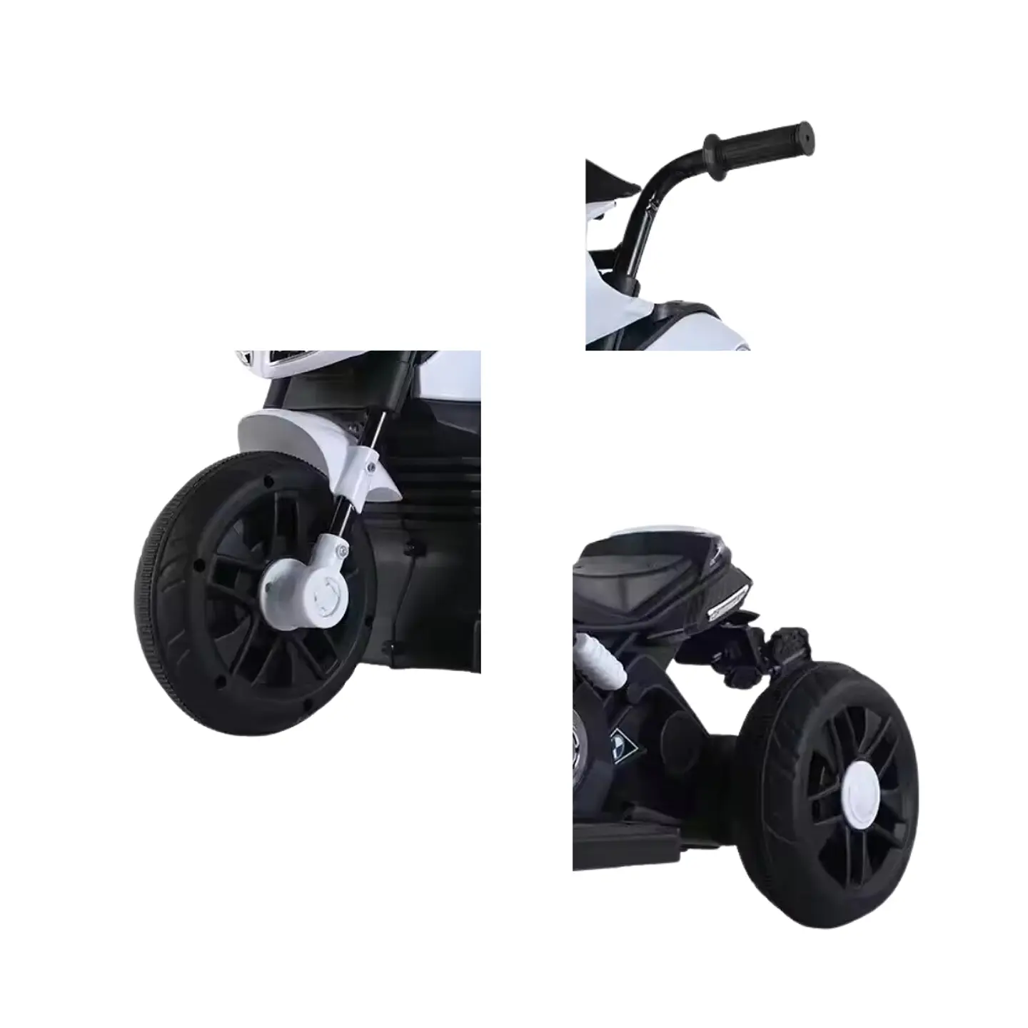 Moto Batería Eléctrico Infantil Hunt Blanca Juguete  4