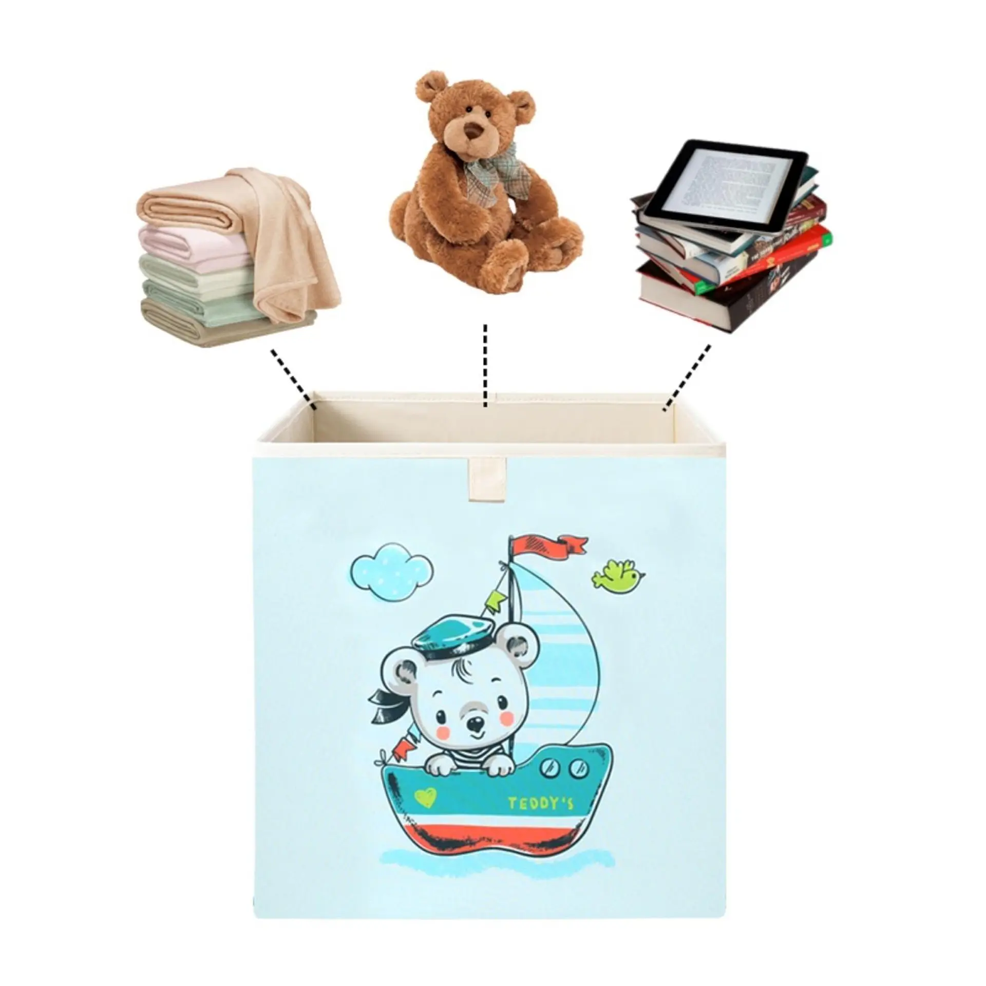 Caja Organizadora Juguetes Ropa Infantil Barquito 4