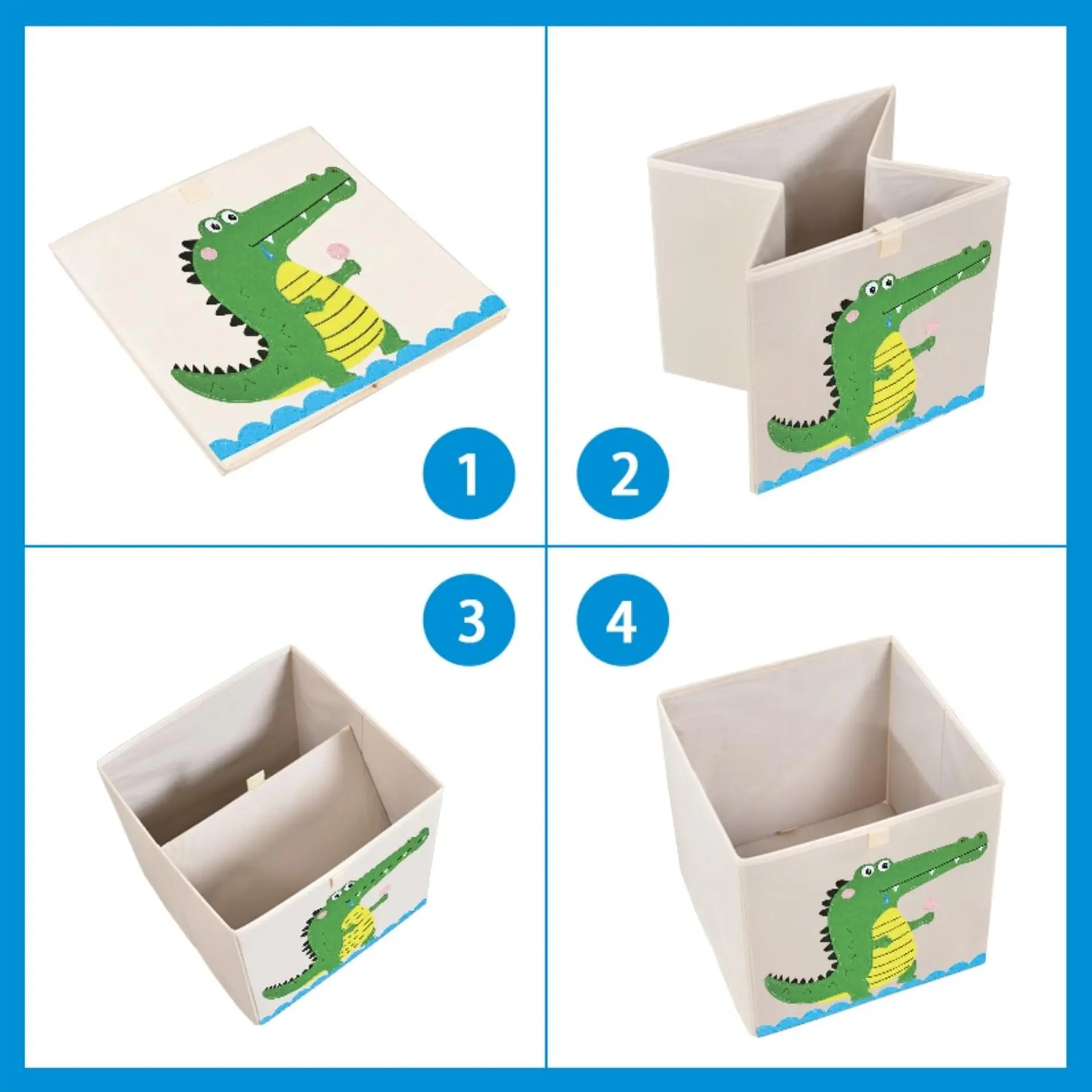 Caja Organizadora Juguetes Ropa Infantil Cocodrilo 3