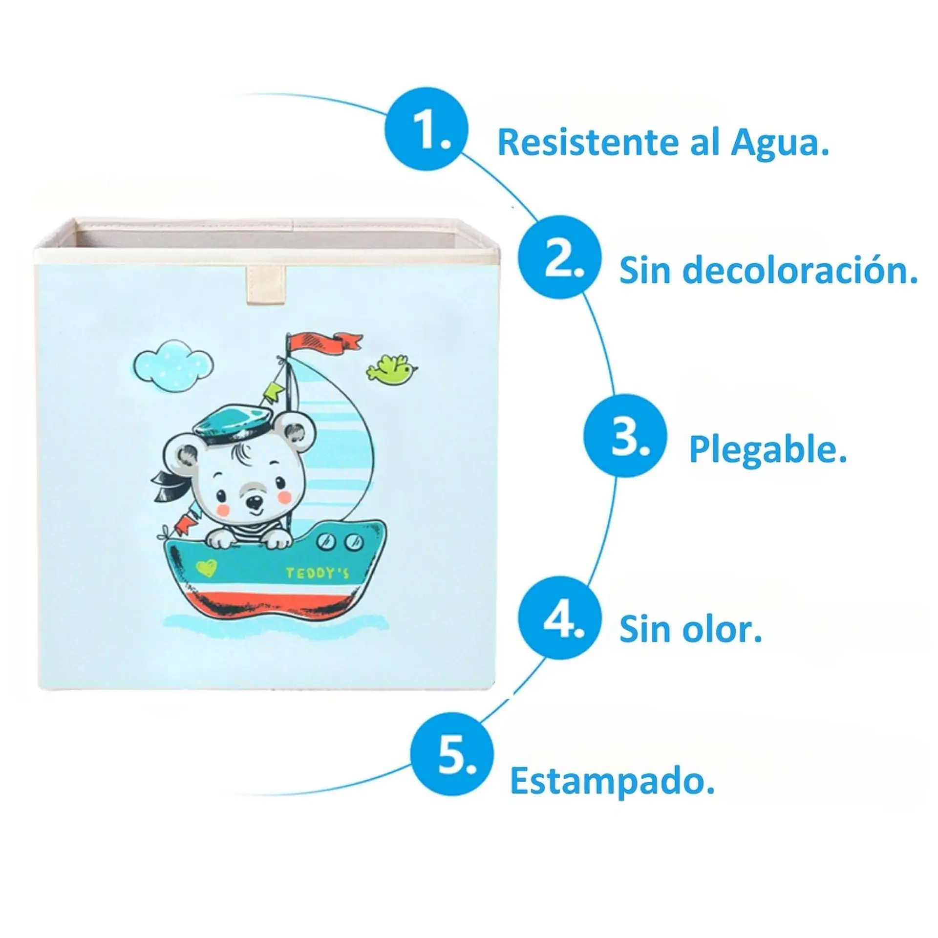 Caja Organizadora Juguetes Ropa Infantil Barquito 5