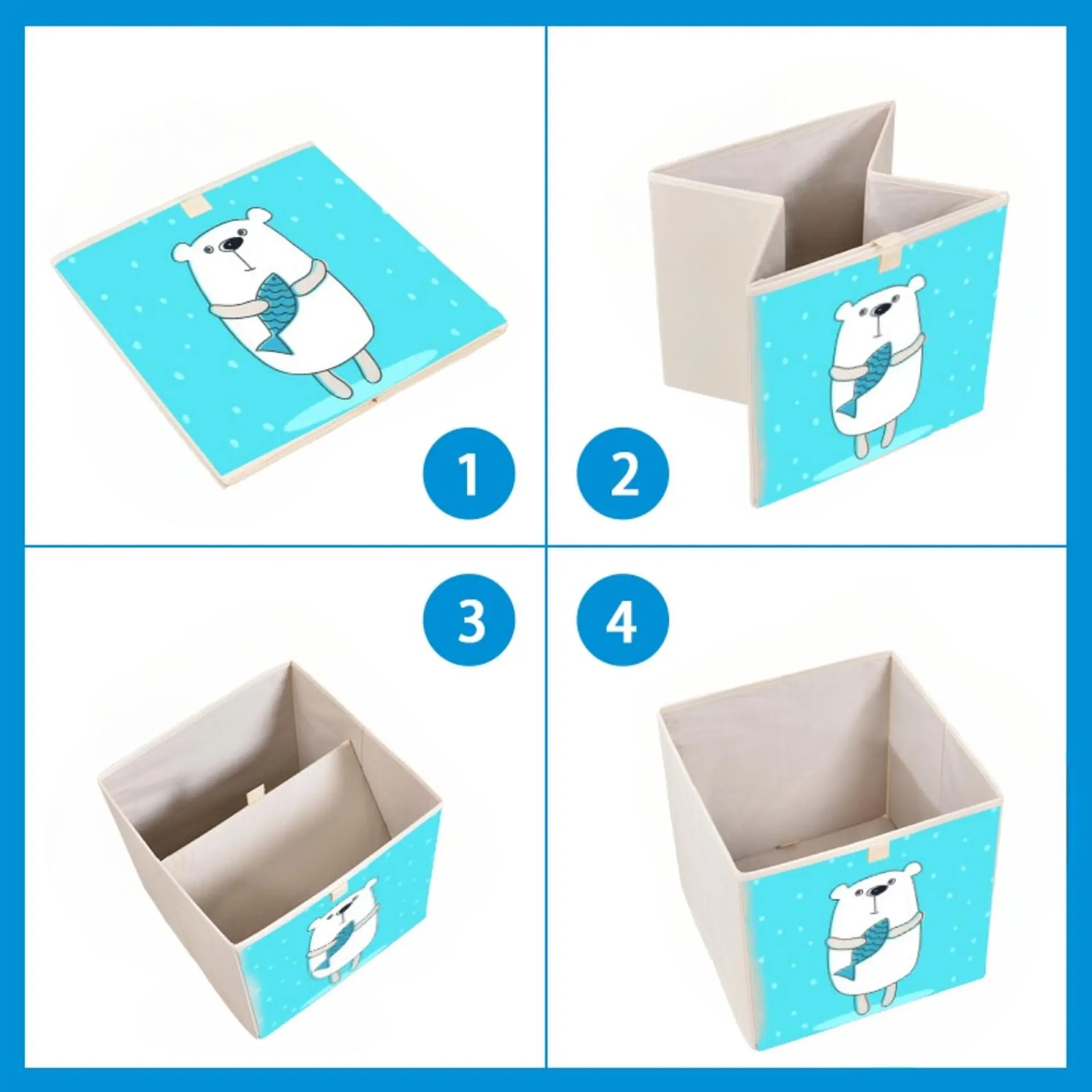 Caja Organizadora Juguetes Ropa Infantil Oso Polar 3