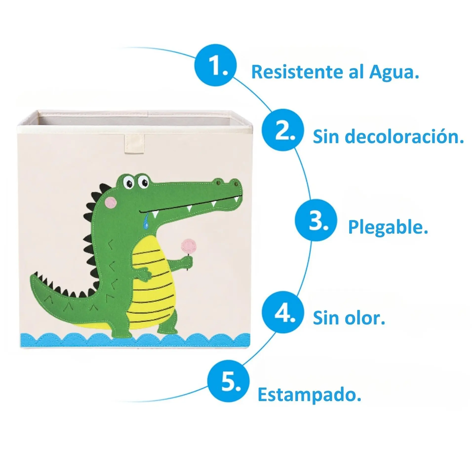 Caja Organizadora Juguetes Ropa Infantil Cocodrilo 5