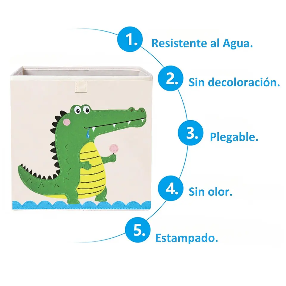 Caja Organizadora Juguetes Ropa Infantil Cocodrilo 5