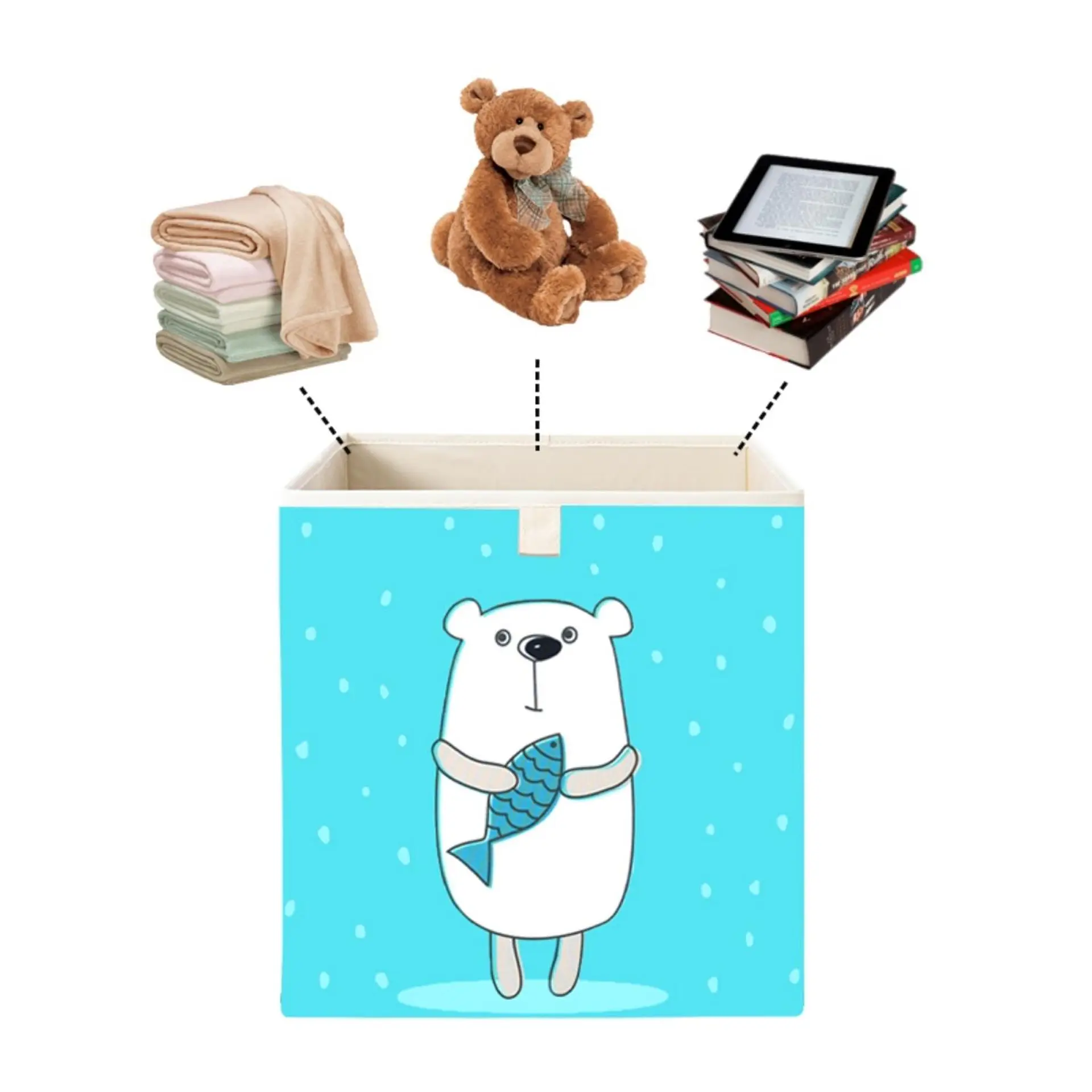Caja Organizadora Juguetes Ropa Infantil Oso Polar 4