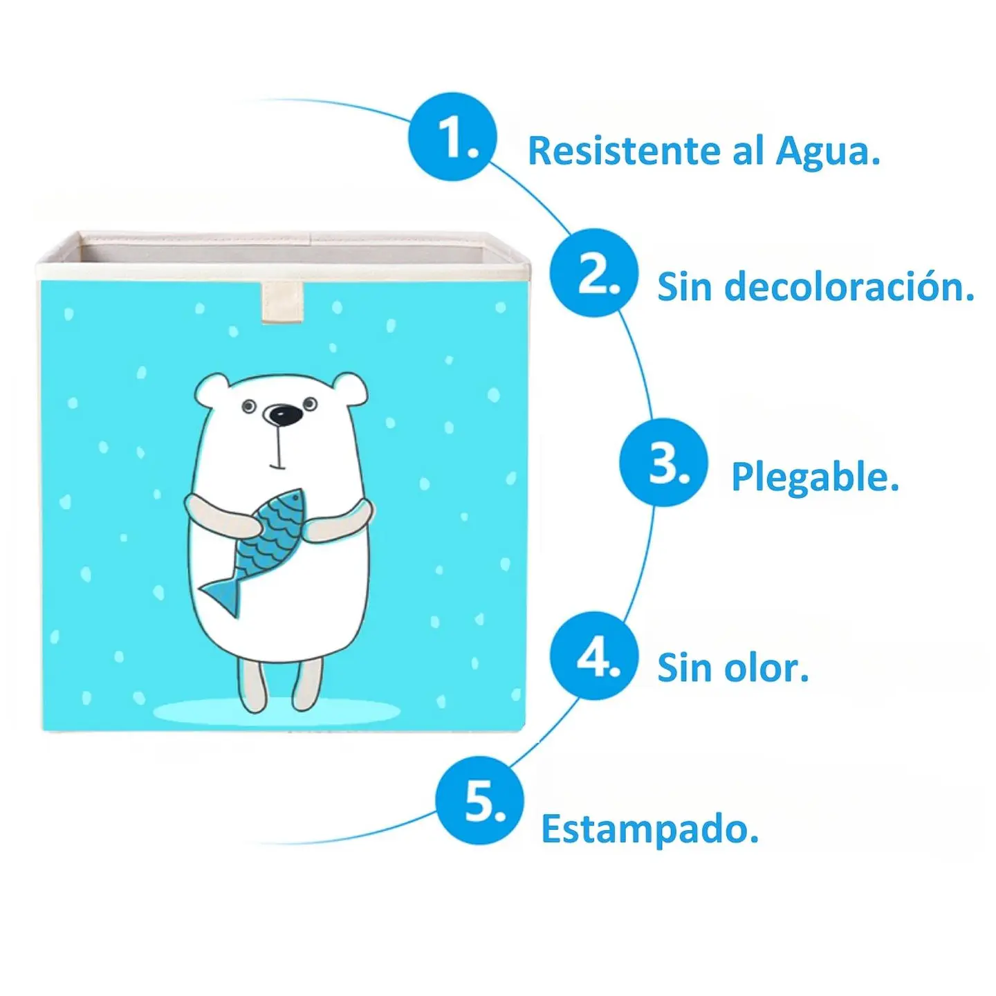 Caja Organizadora Juguetes Ropa Infantil Oso Polar 5