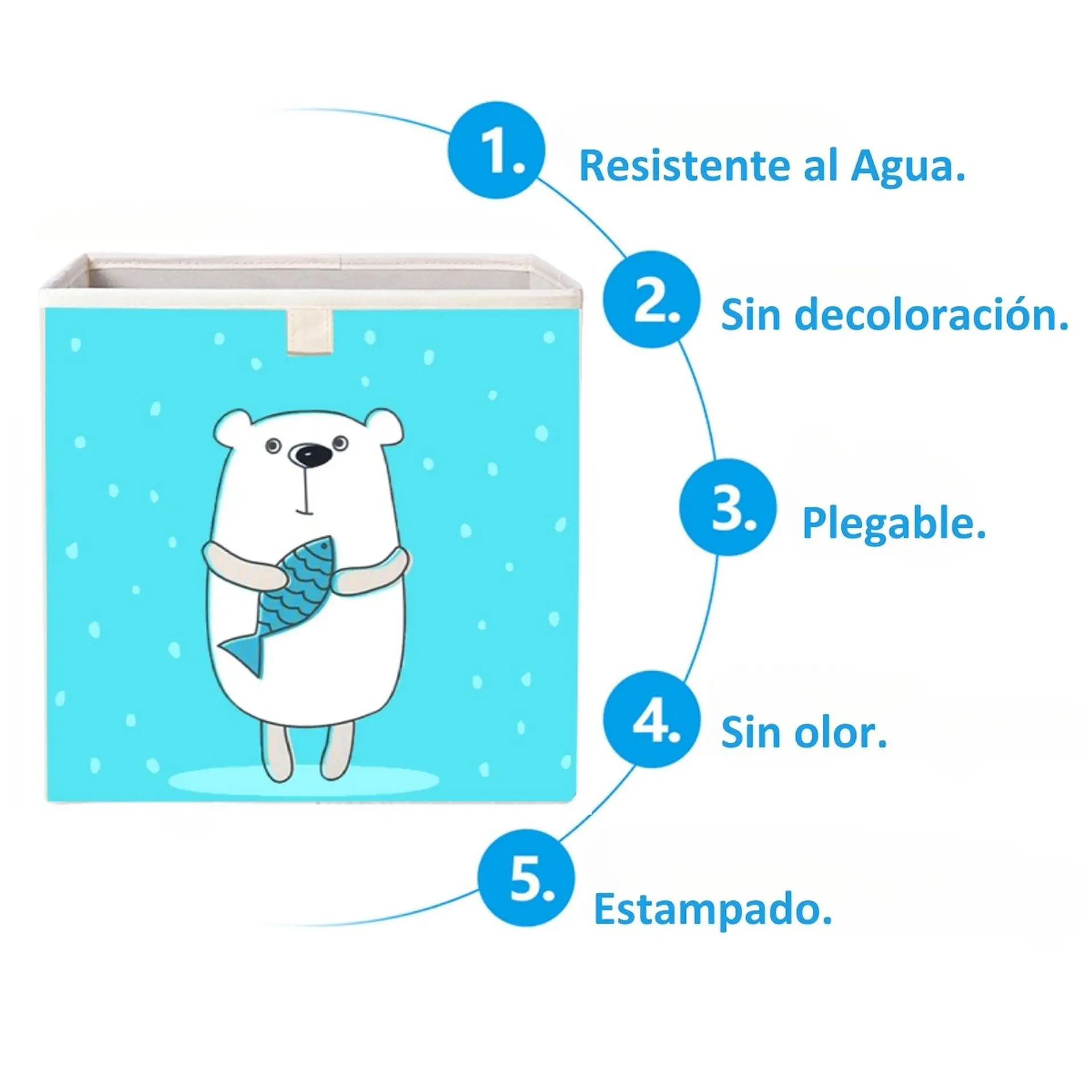 Caja Organizadora Juguetes Ropa Infantil Oso Polar 5