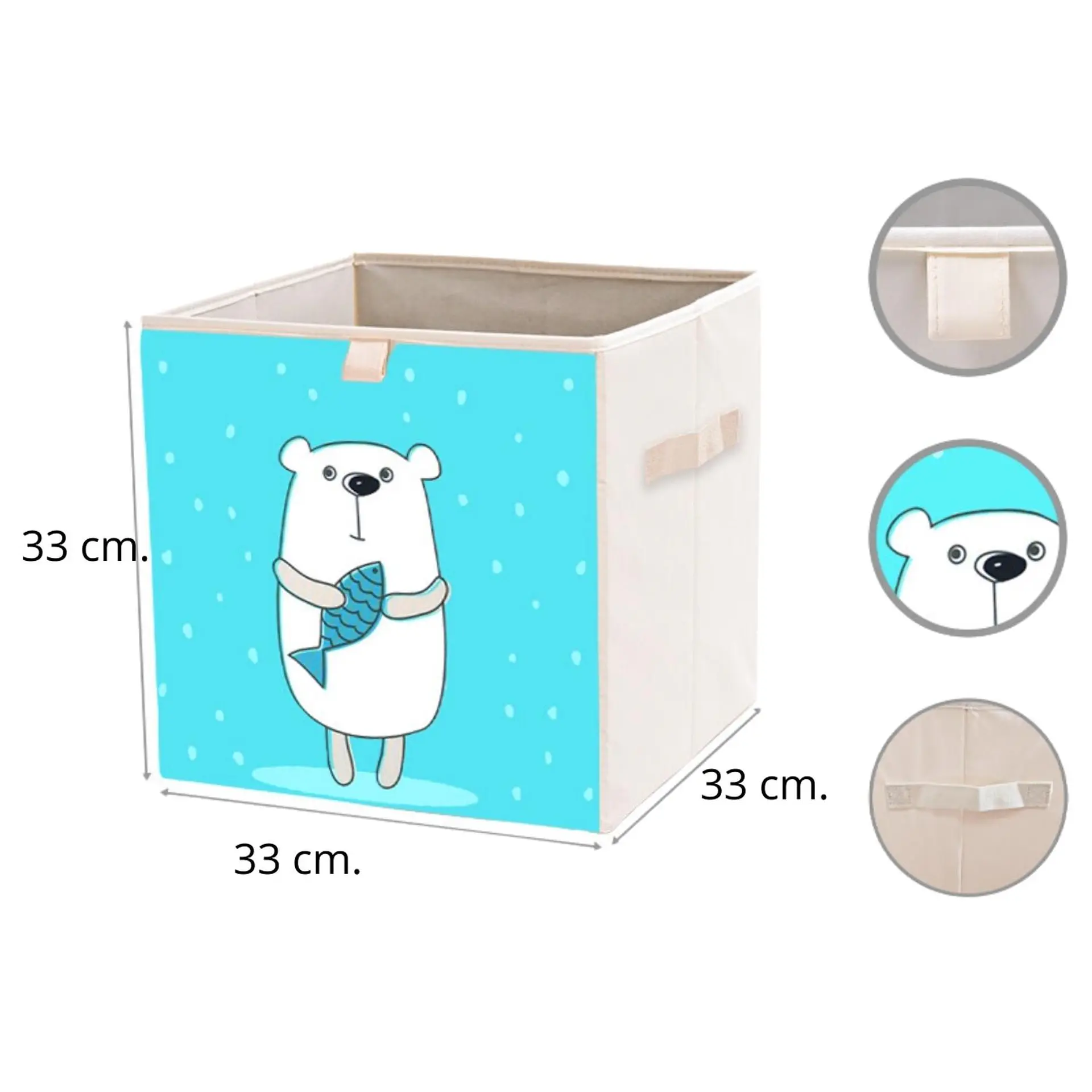 Caja Organizadora Juguetes Ropa Infantil Oso Polar 6
