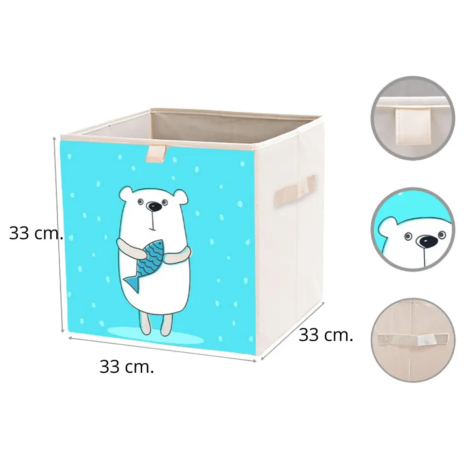 Caja Organizadora Juguetes Ropa Infantil Oso Polar 6