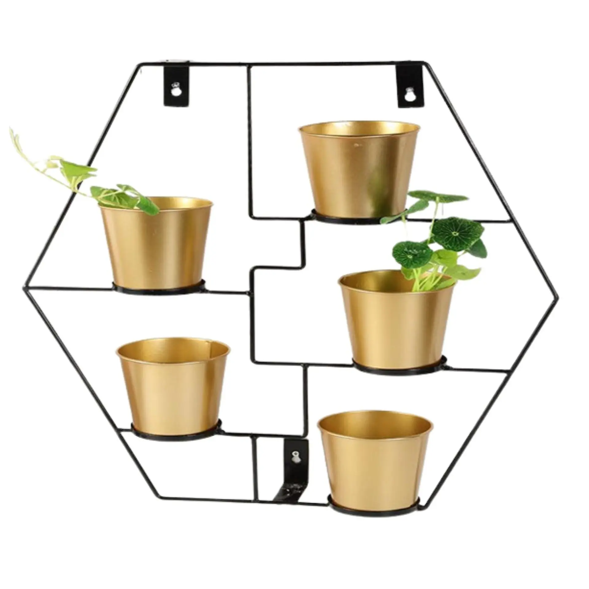 Repisa Flotante Hexagonal Porta Macetero o Vela Deco 56x49x7 2