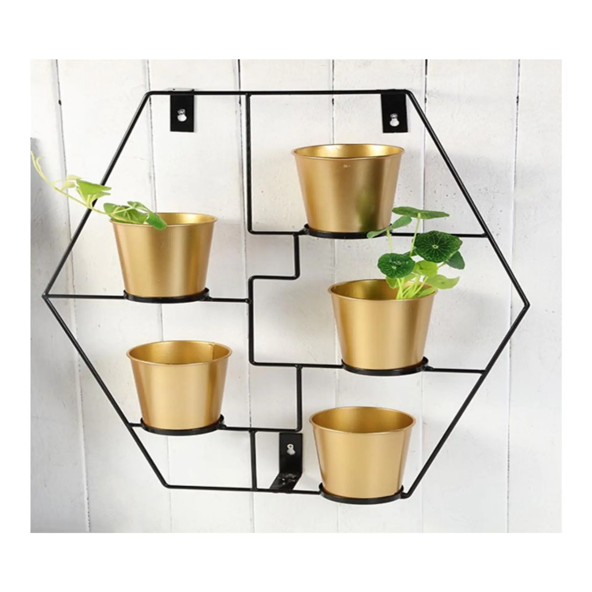 Repisa Flotante Hexagonal Porta Macetero o Vela Deco 56x49x7 3