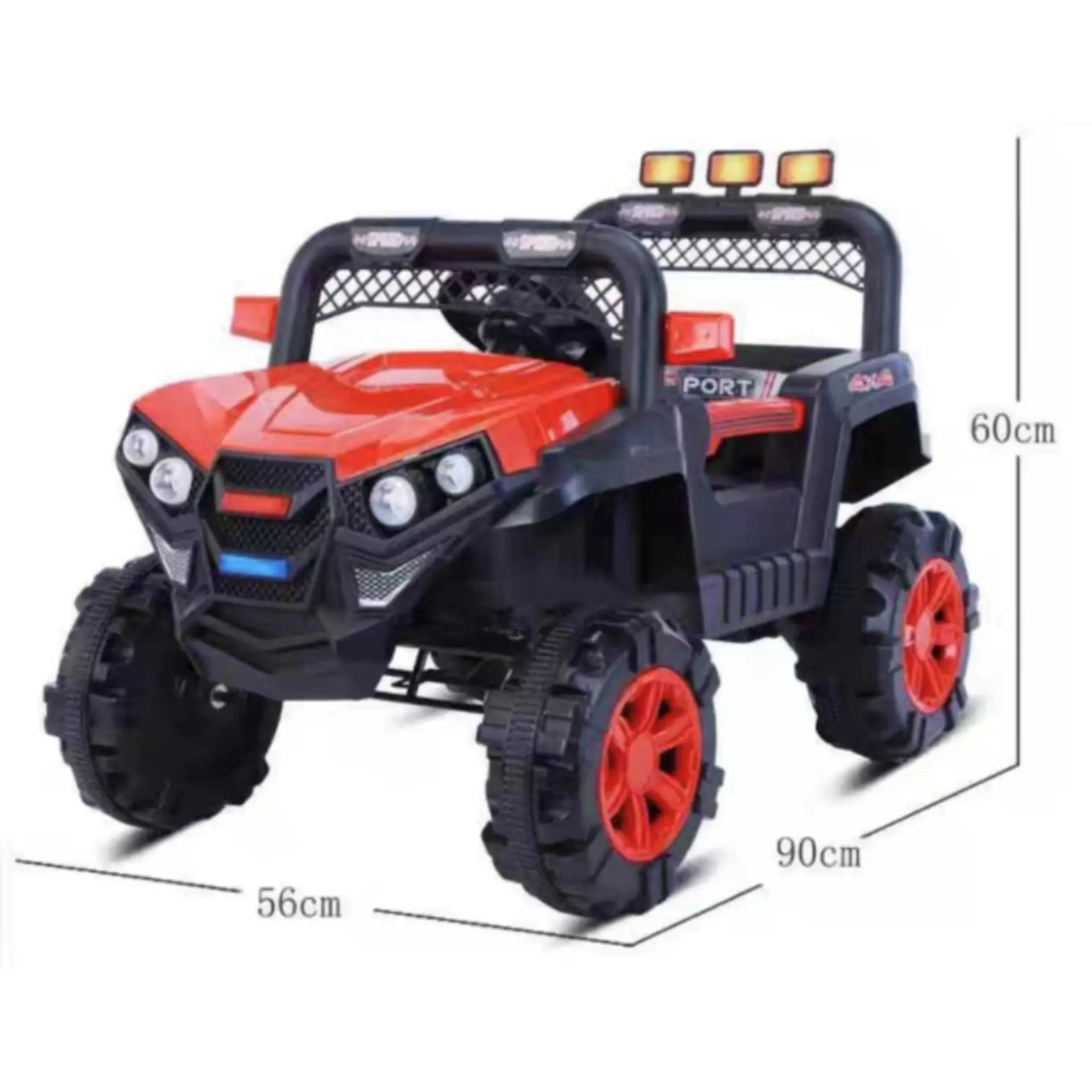 Auto Batería Jeep Eléctrico Infantil 12V Control Trail Rojo  5