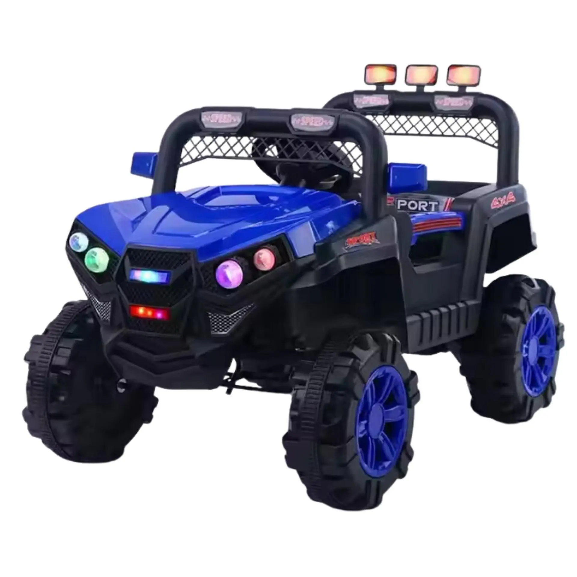 Auto Batería Jeep Eléctrico Infantil 12V Control Trail Azul  2