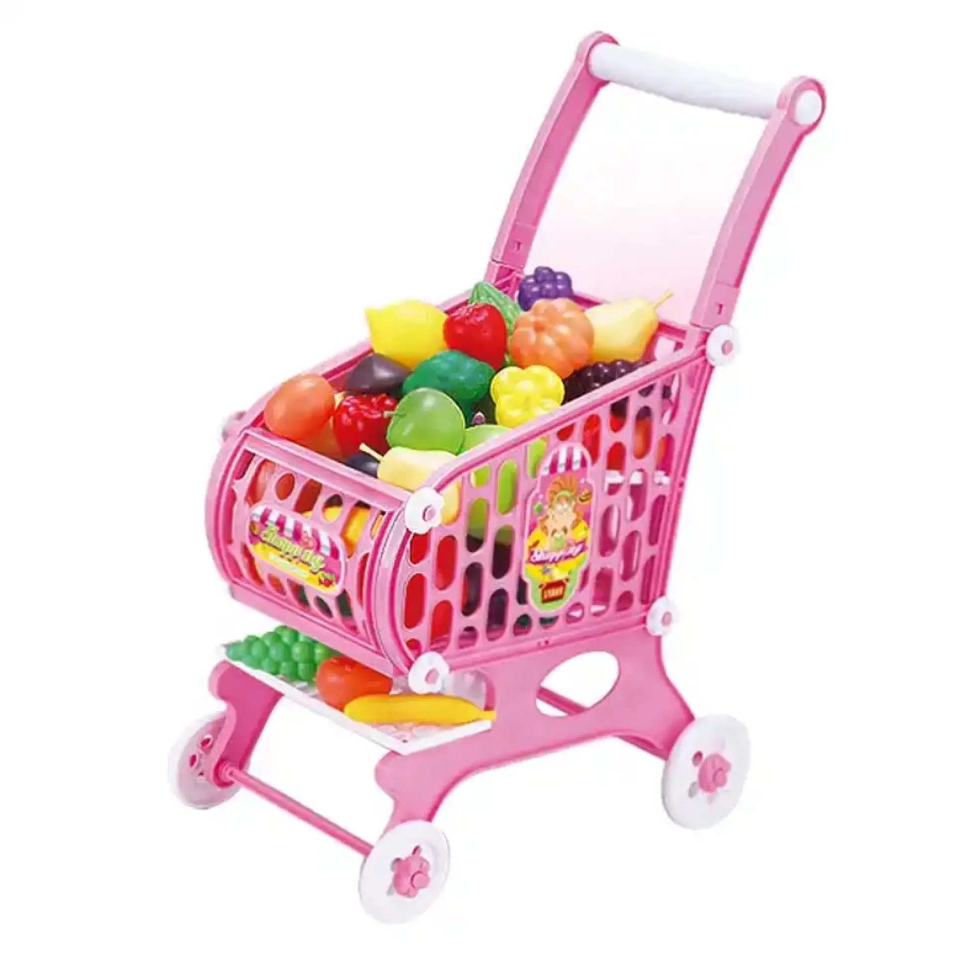 Carro Supermercado Juguete Carrito Compra Rosado Accesorios 1