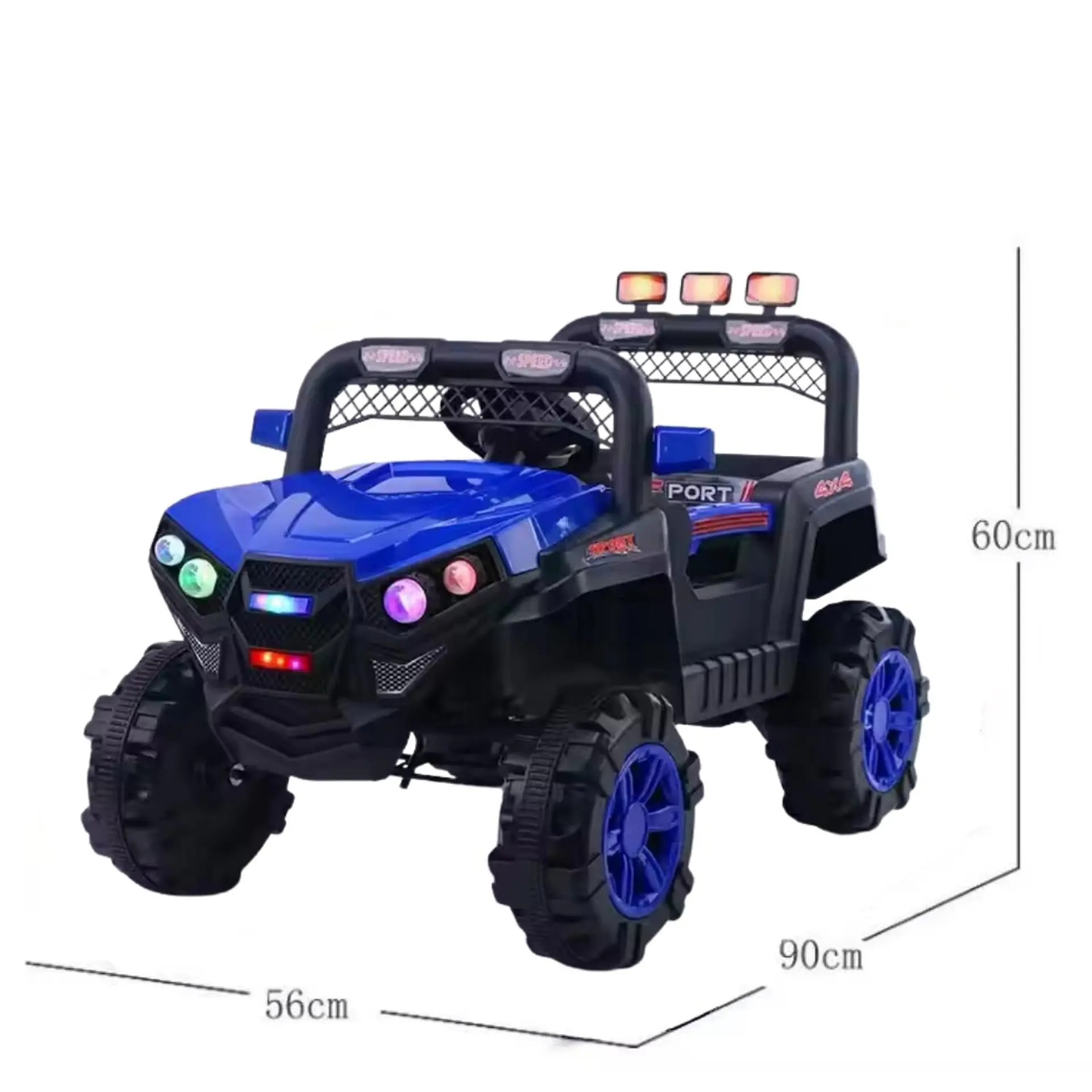 Auto Batería Jeep Eléctrico Infantil 12V Control Trail Azul  4
