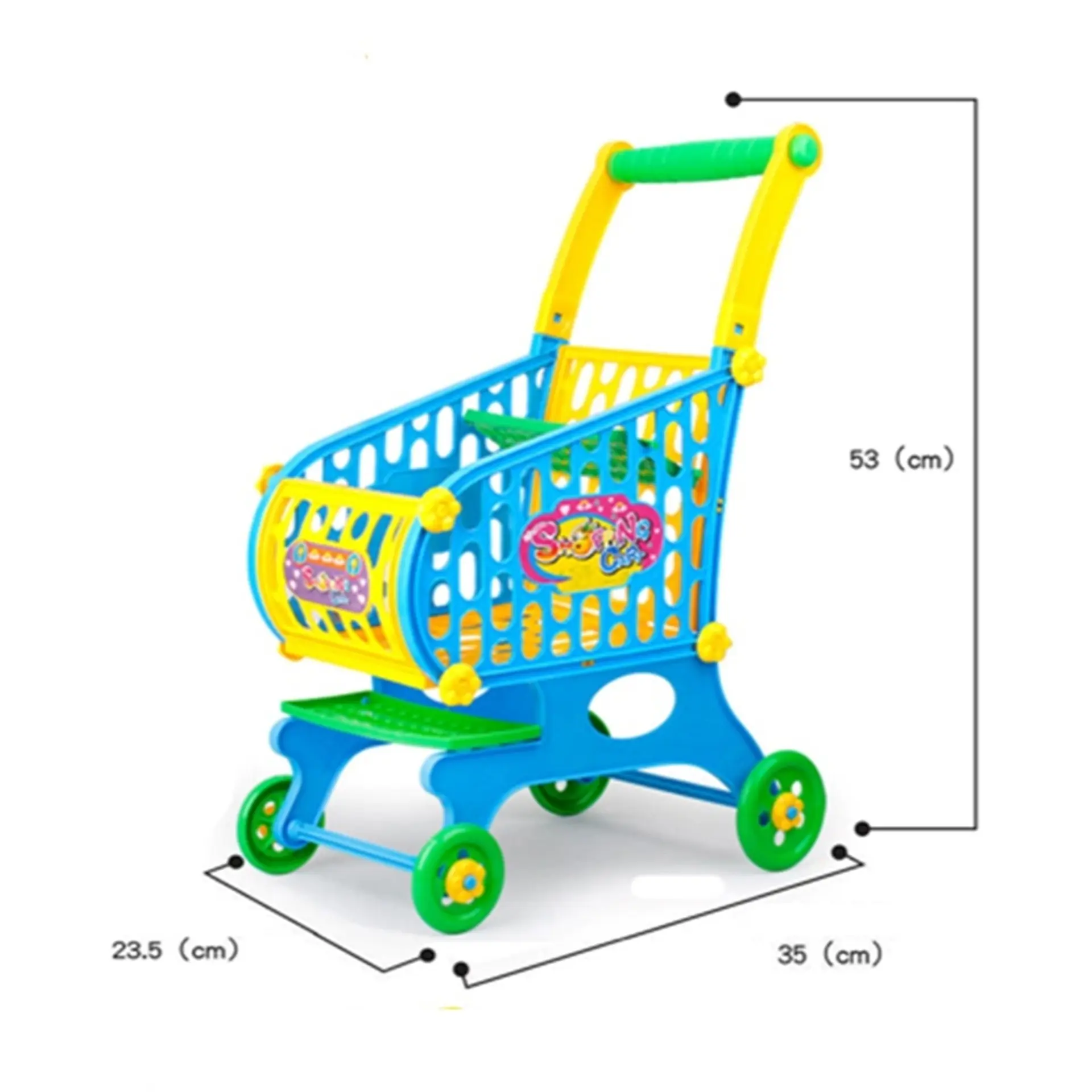 Carro Supermercado Juguete Carrito Compra Celeste Accesorios 2