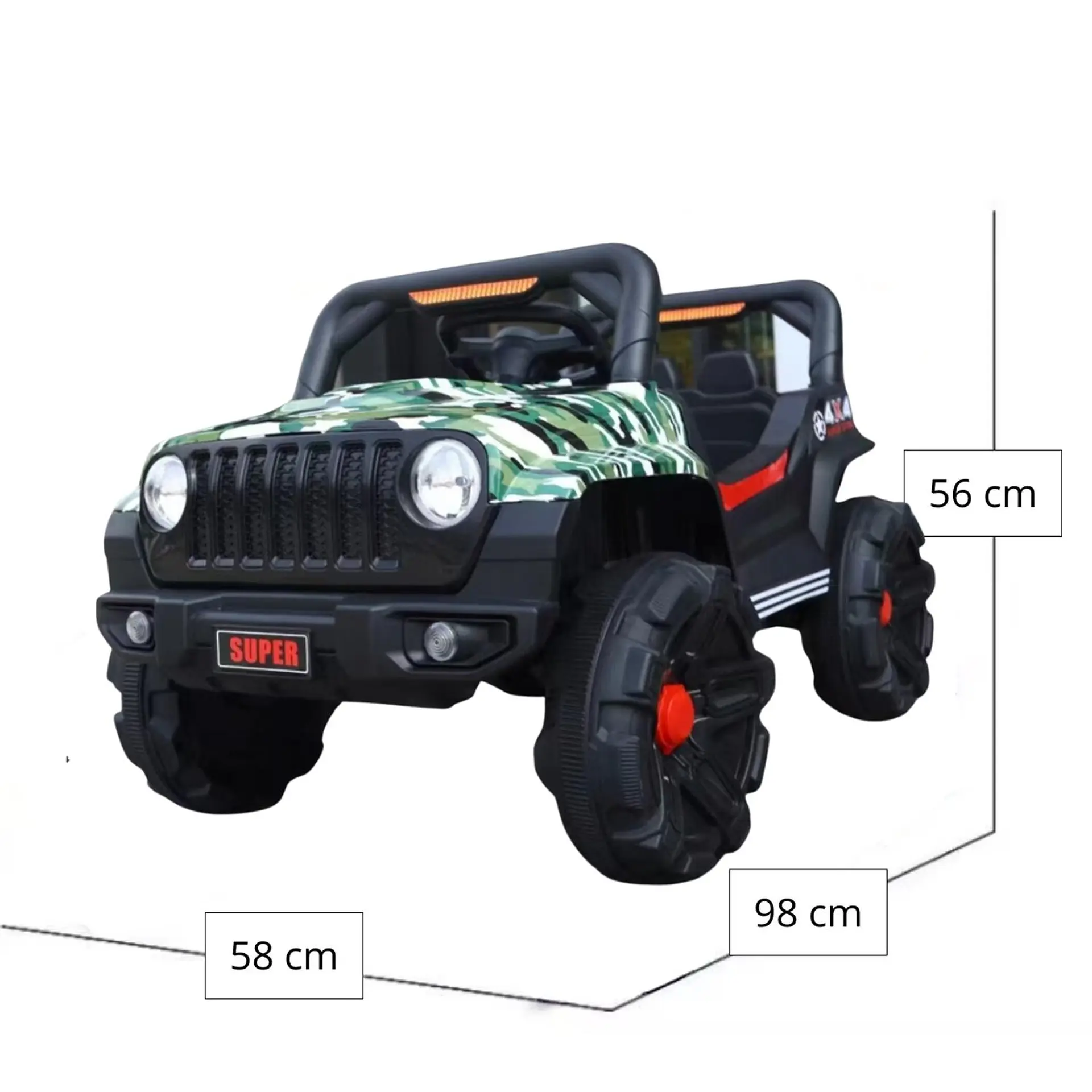 Auto Batería Jeep Eléctrico Infantil 12V Control Rover Verde  4