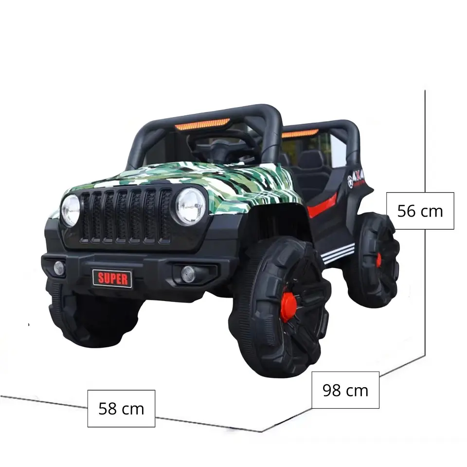 Auto Batería Jeep Eléctrico Infantil 12V Control Rover Verde  3