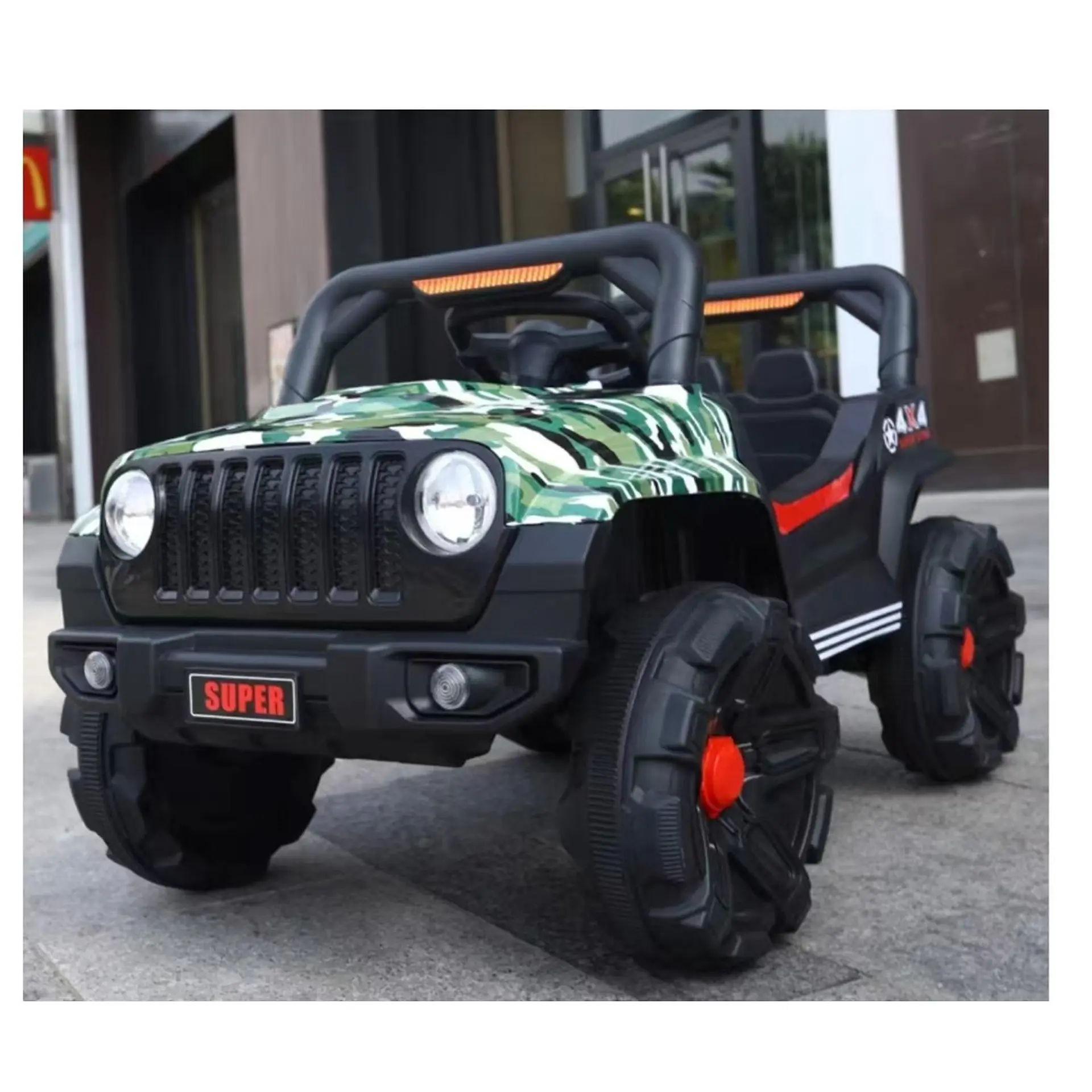 Auto Batería Jeep Eléctrico Infantil 12V Control Rover Verde  1