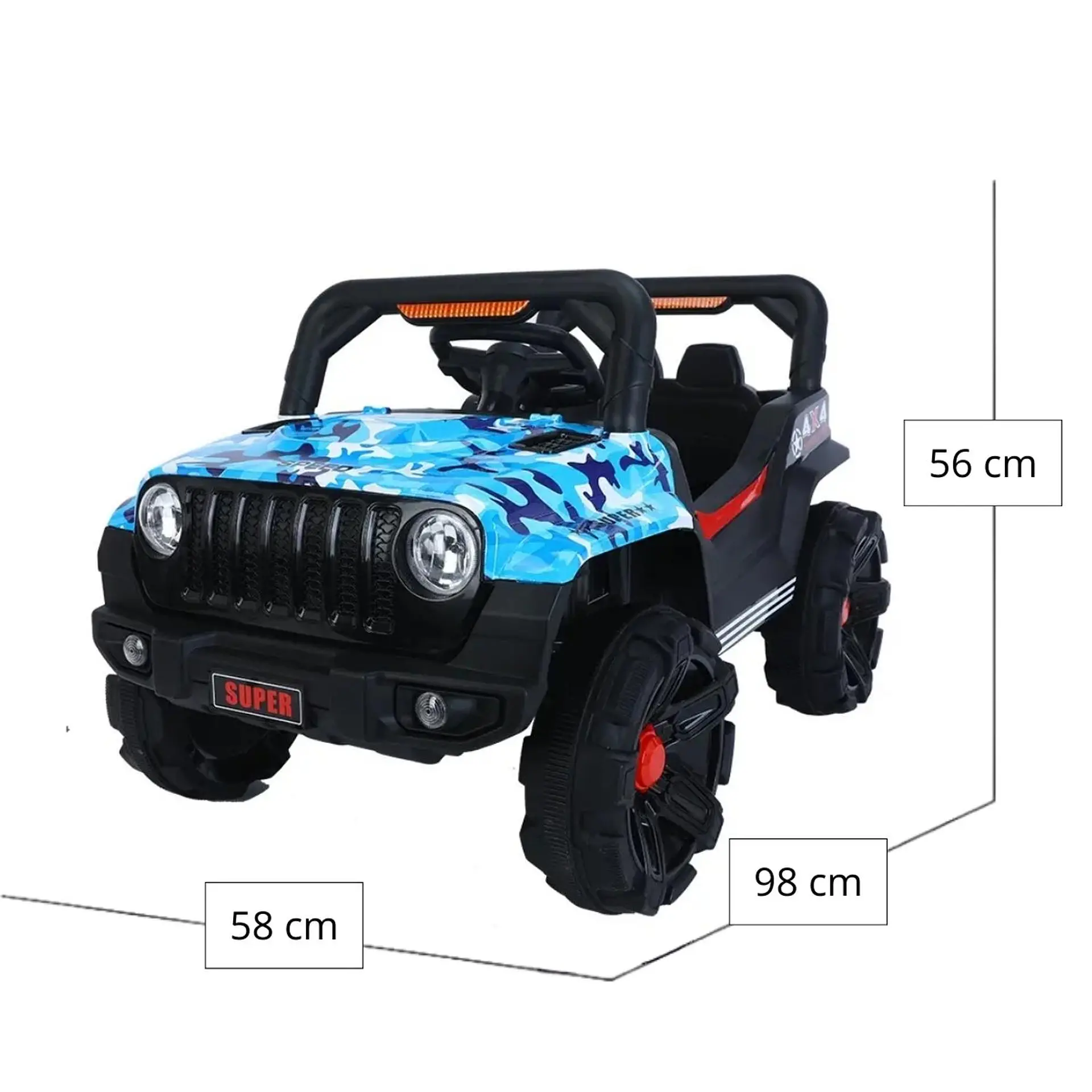 Auto Batería Jeep Eléctrico Infantil 12V Control Rover Azul  6