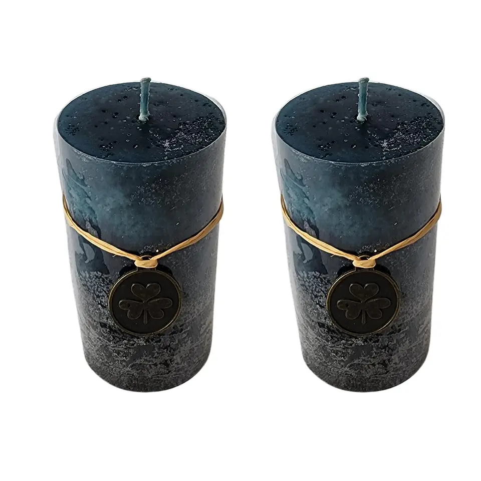 Cirio Vela Velon Alto 10cm. Dos Unidades Aromaticos Azul 2