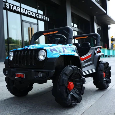Auto Batería Jeep Eléctrico Infantil 12V Control Rover Azul 