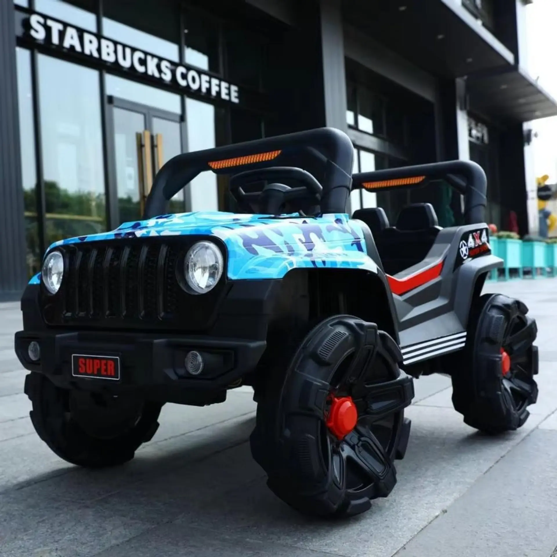 Auto Batería Jeep Eléctrico Infantil 12V Control Rover Azul  1
