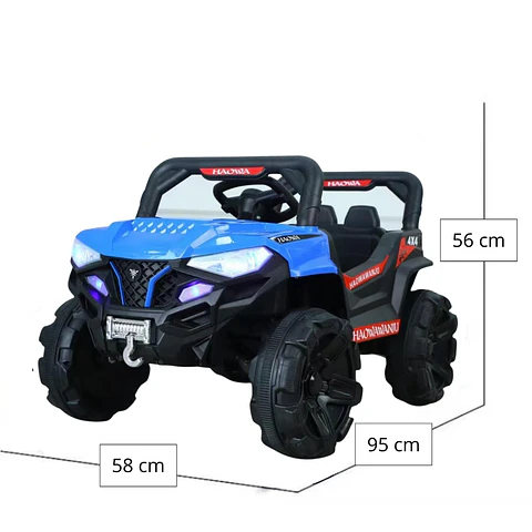 Auto Batería Eléctrico Infantil Titan Azul Juguete 