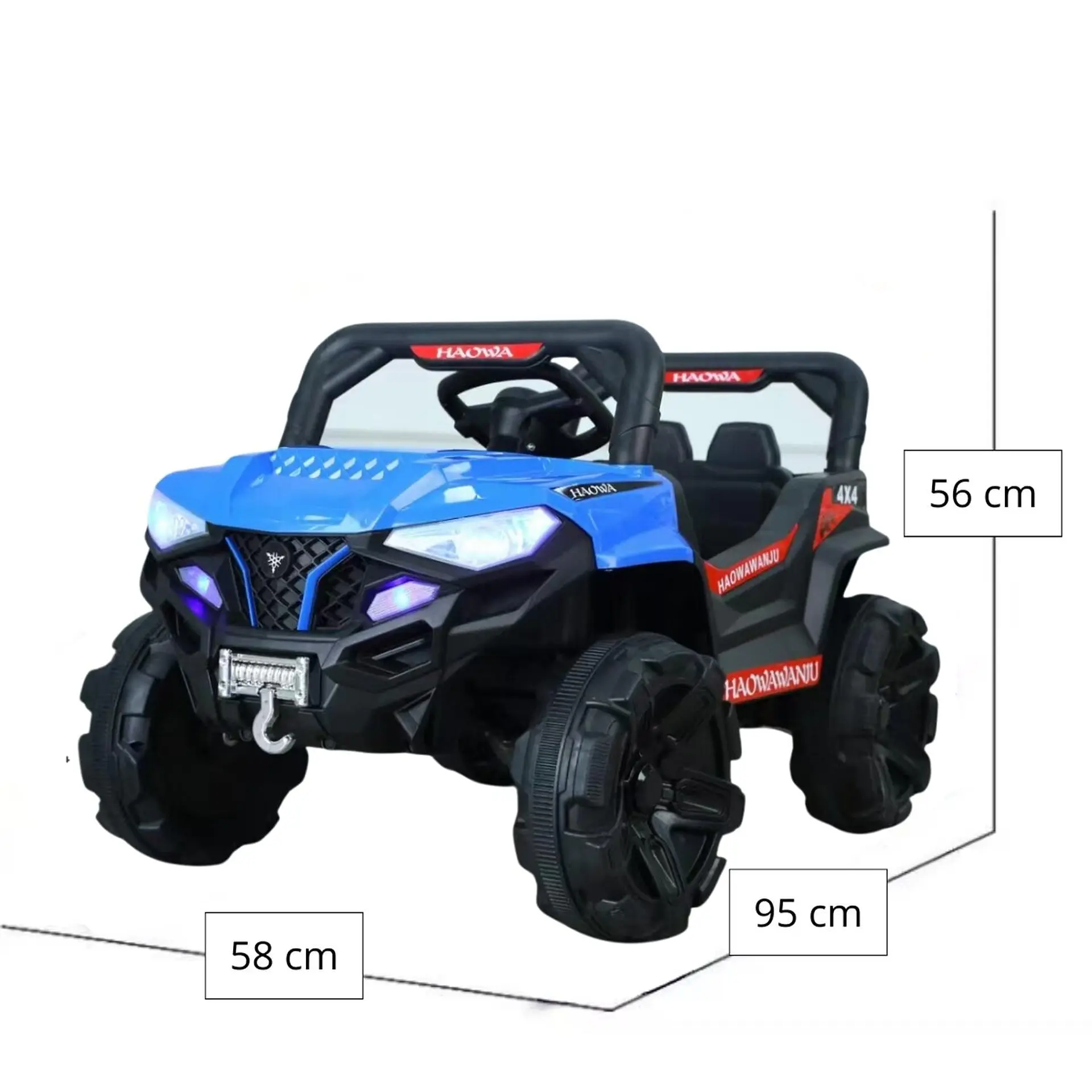 Auto Batería Eléctrico Infantil Titan Azul Juguete  3