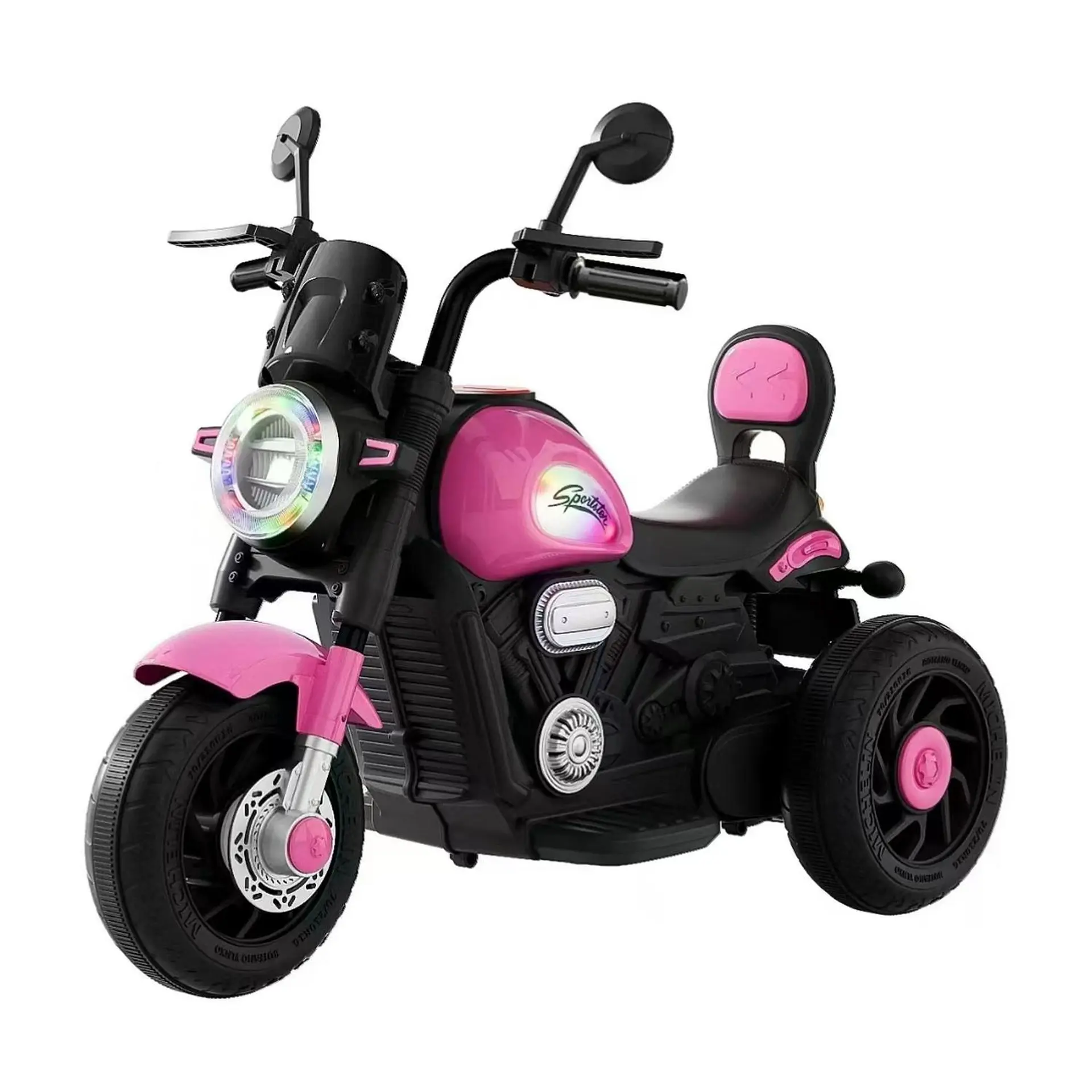 Moto Batería Eléctrico Infantil Lynx Fucsia Juguete  1