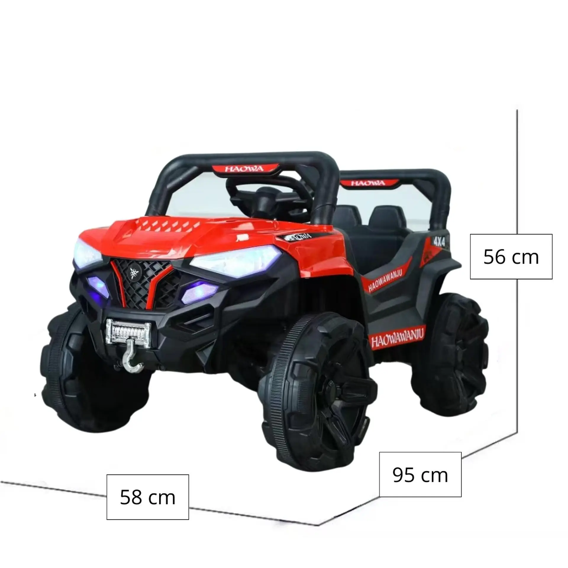 Auto Batería Eléctrico Infantil Titan Rojo Juguete  4