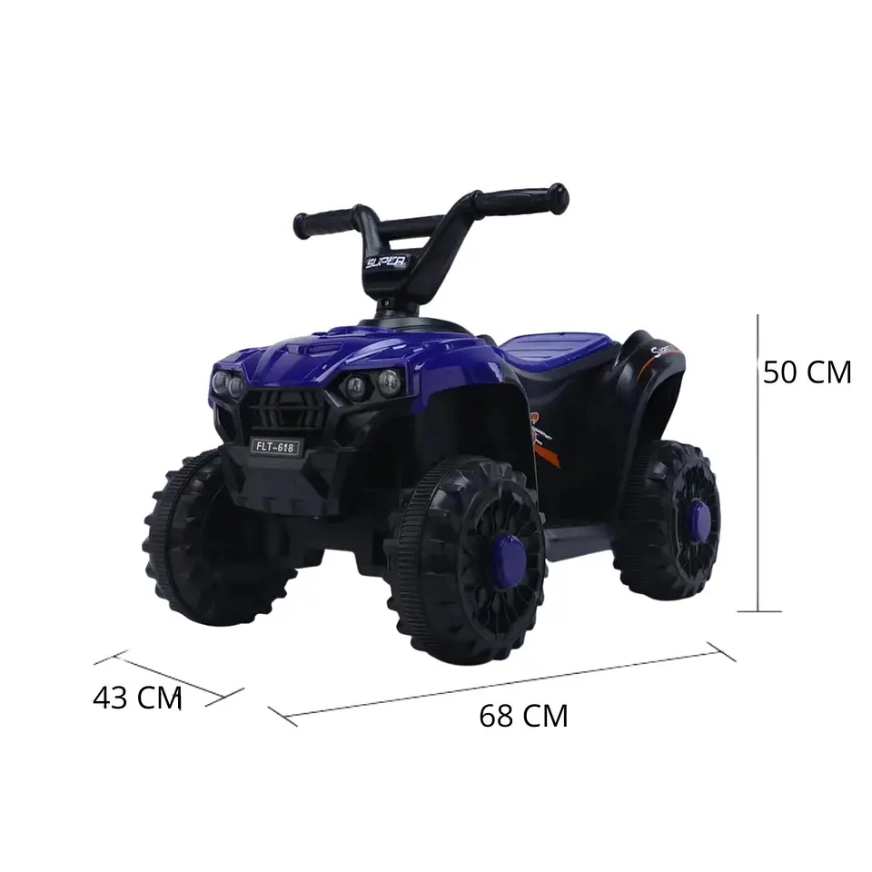 Moto Batería Eléctrico Infantil Hawk Azul Juguete  2