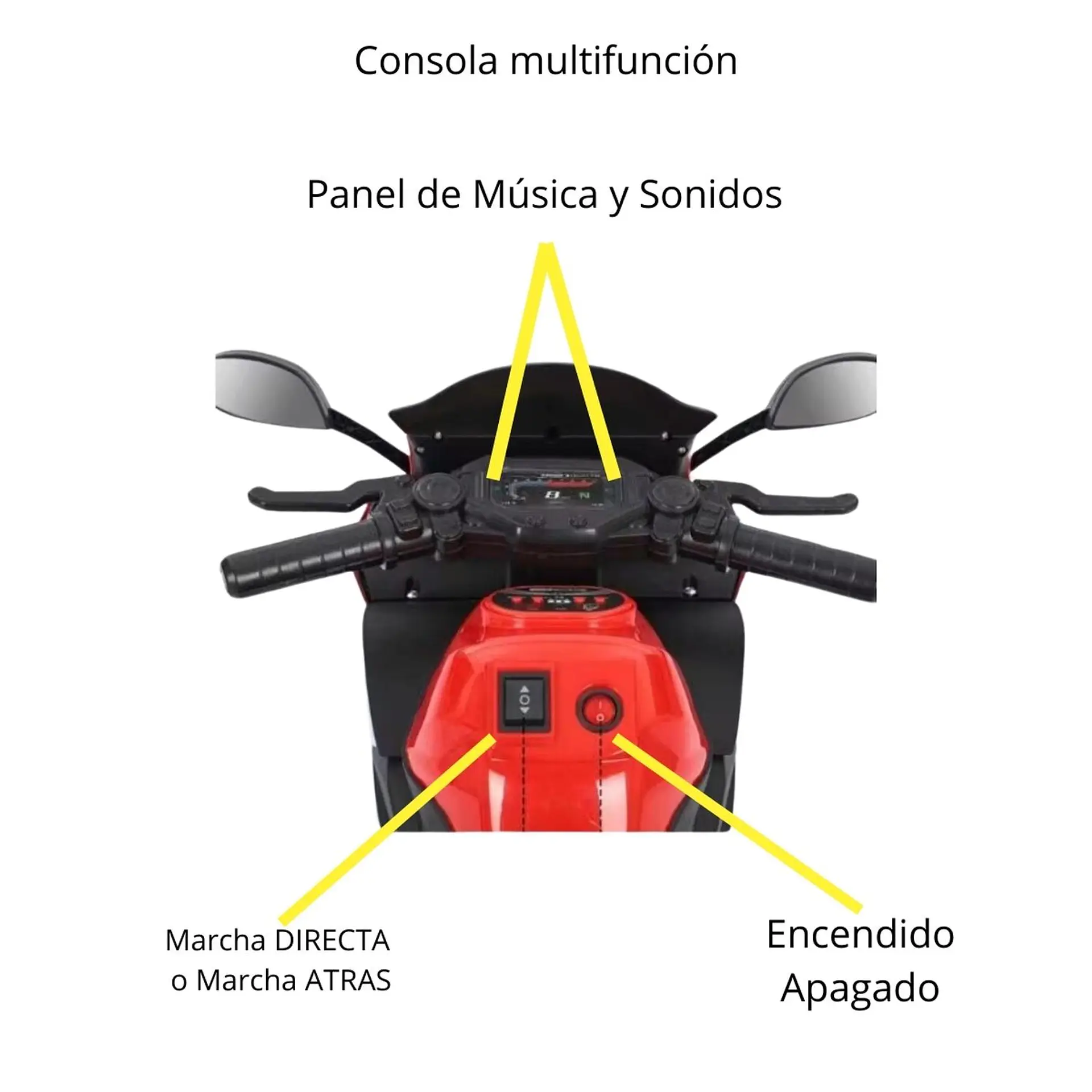 Moto Batería Eléctrico Infantil Hawk Azul Juguete  4