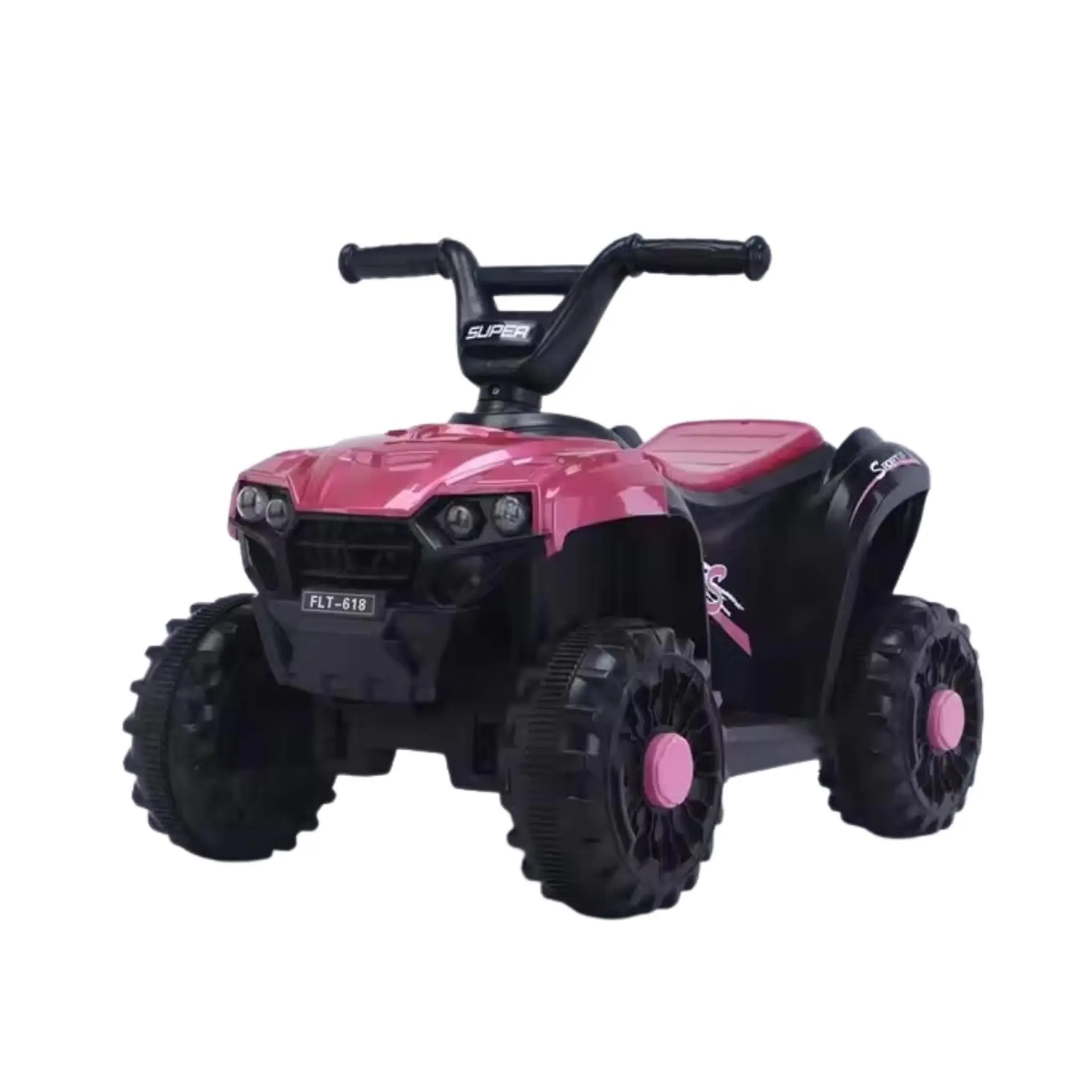 Moto Batería Eléctrico Infantil Hawk Fucsia Juguete  3