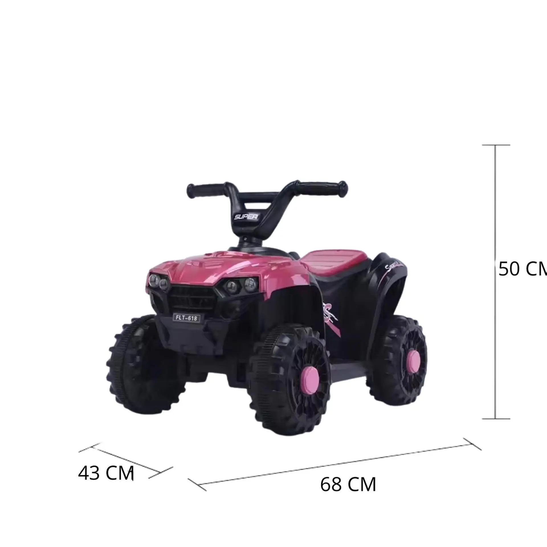 Moto Batería Eléctrico Infantil Hawk Fucsia Juguete  4