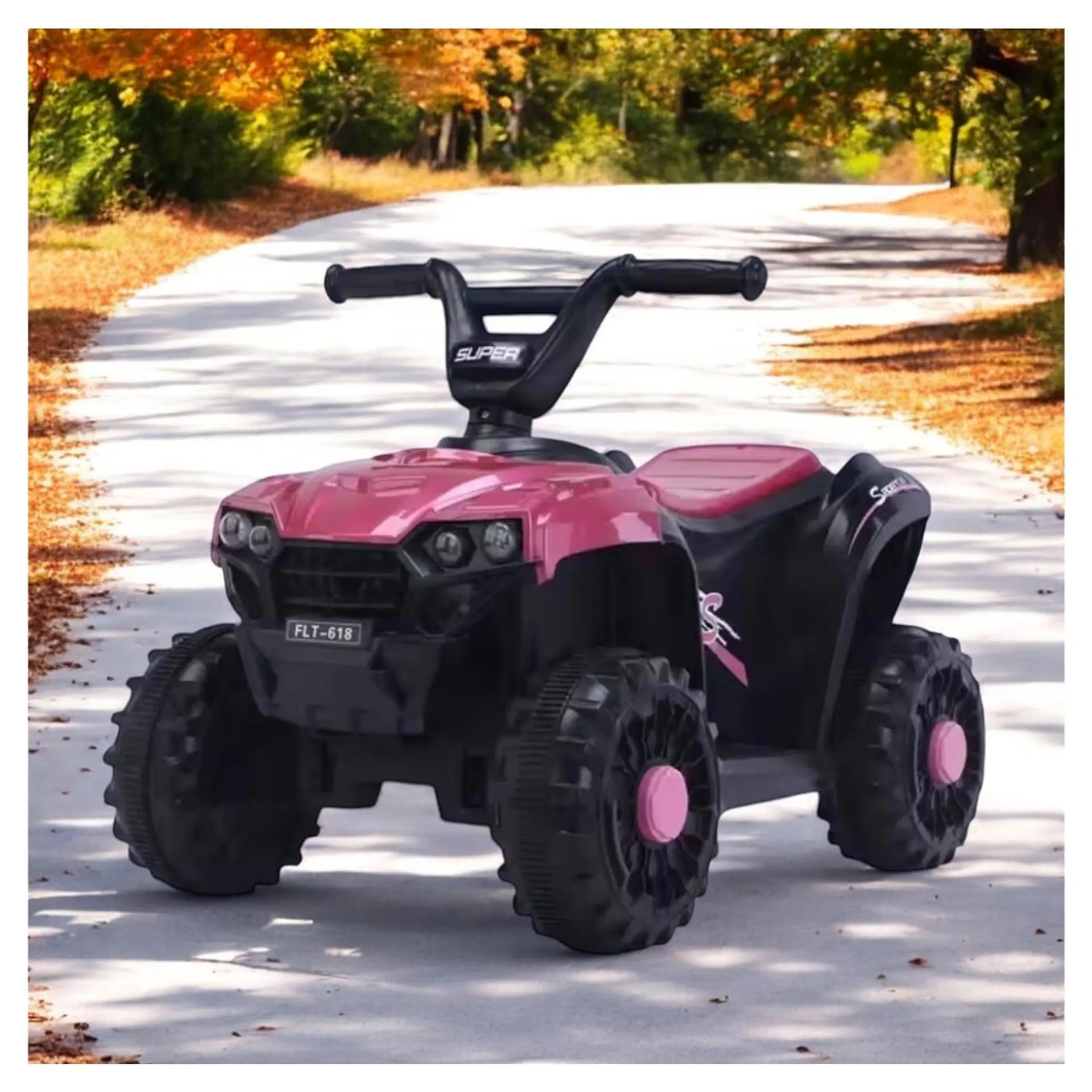 Moto Batería Eléctrico Infantil Hawk Fucsia Juguete  2