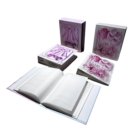 Pack 2 Album Foto Bebe Baby Shower Rosado 40 Fotos 10x15 cm